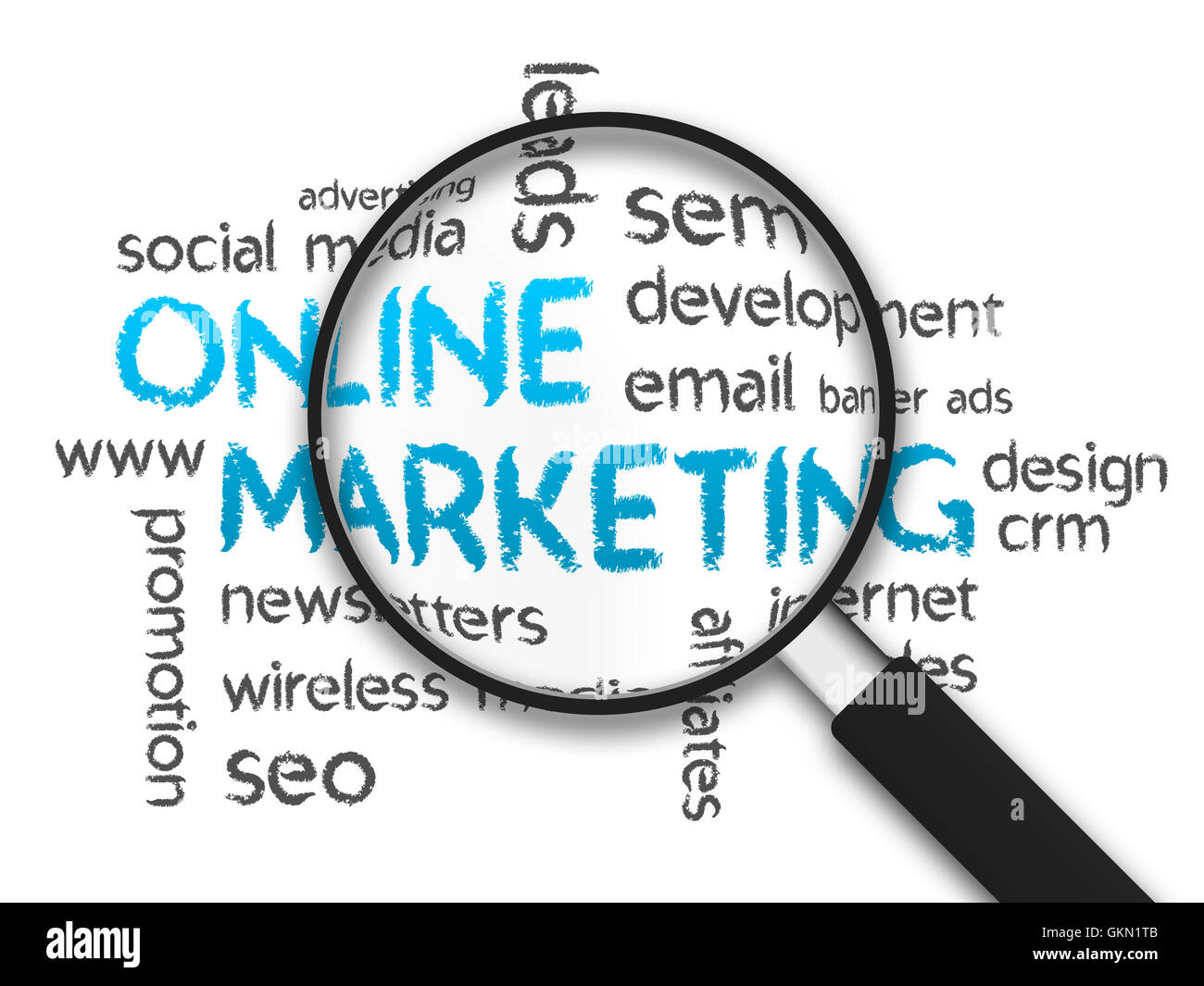 Le marketing en ligne Banque D'Images