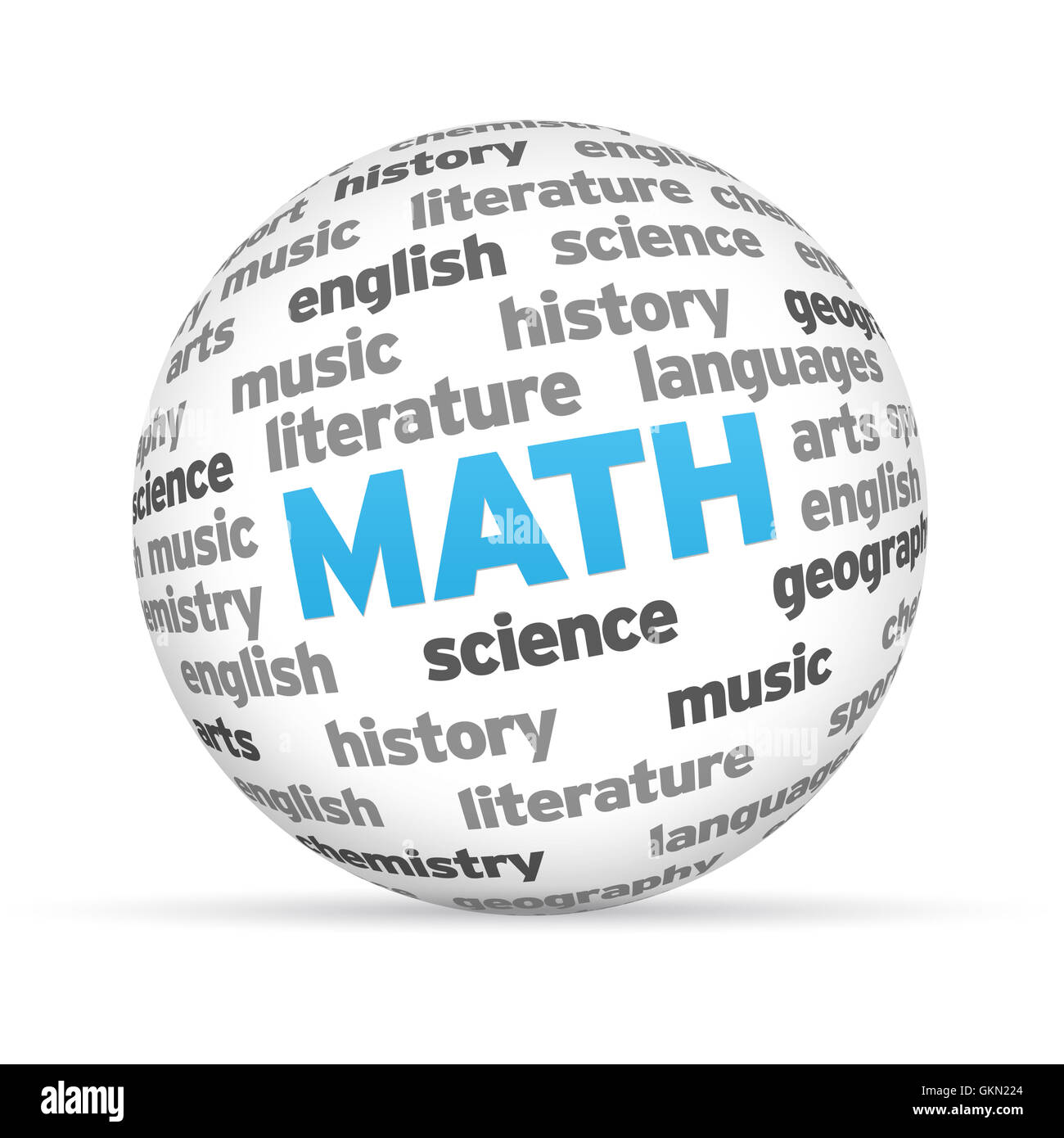 Mots Liés Aux Mathématiques En 7 Lettres Mathématiques Banque d'images détourées - Alamy