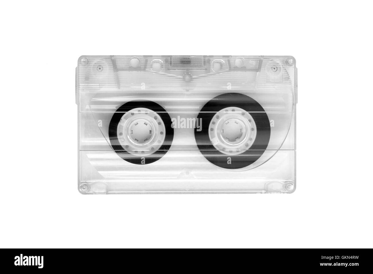 Vieille cassette de ruban transparent Banque D'Images