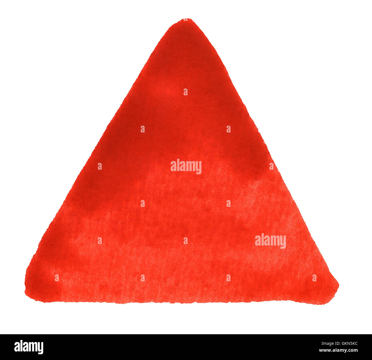 Un triangle rouge blanc retour à l'aquarelle Banque D'Images