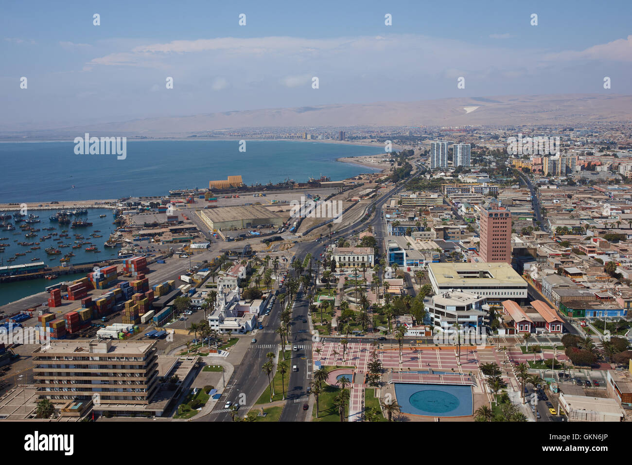 Port de la ville d'Arica Banque D'Images