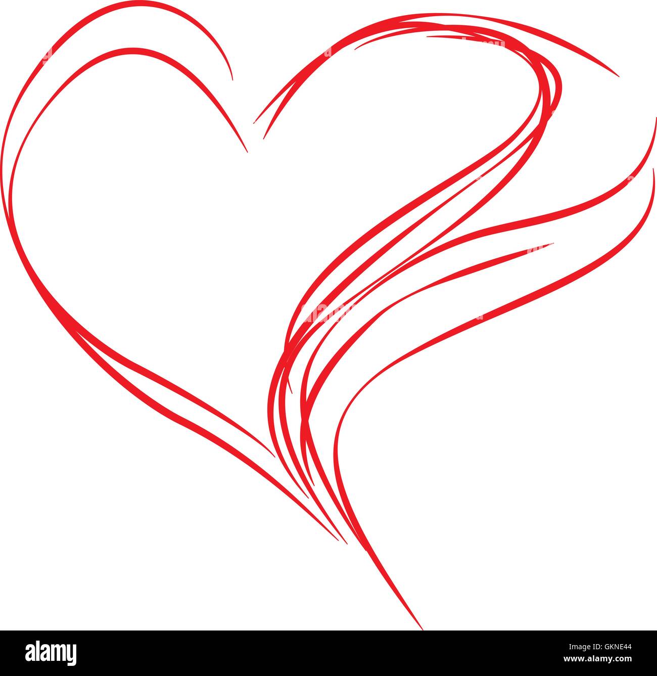 Résumé rouge coeur Illustration de Vecteur