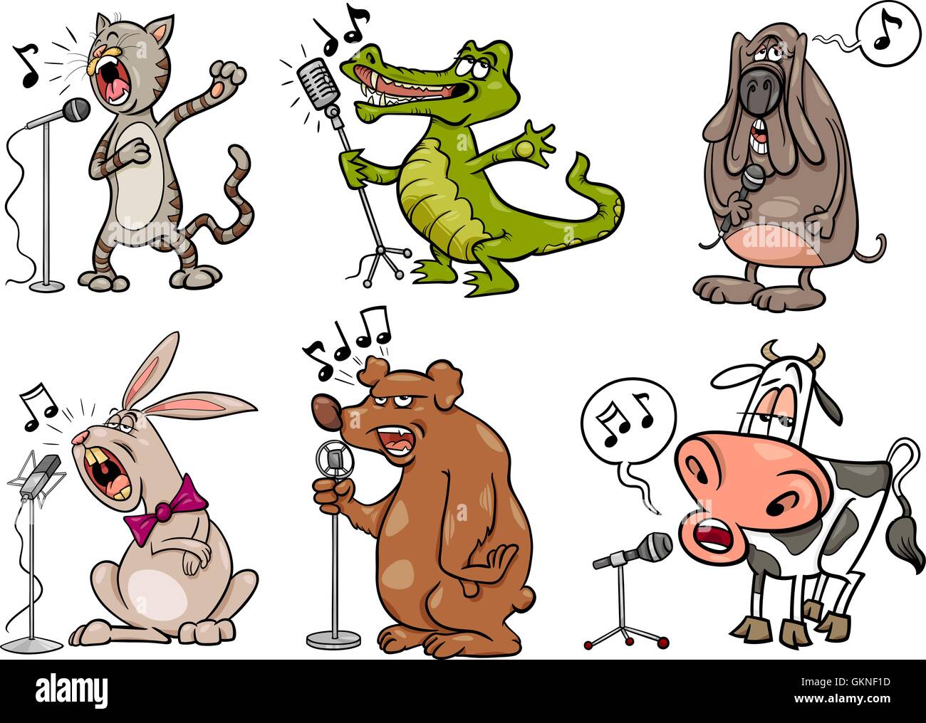 Crocodile Ours Animaux Lapin Chien Chat Vache Chanter