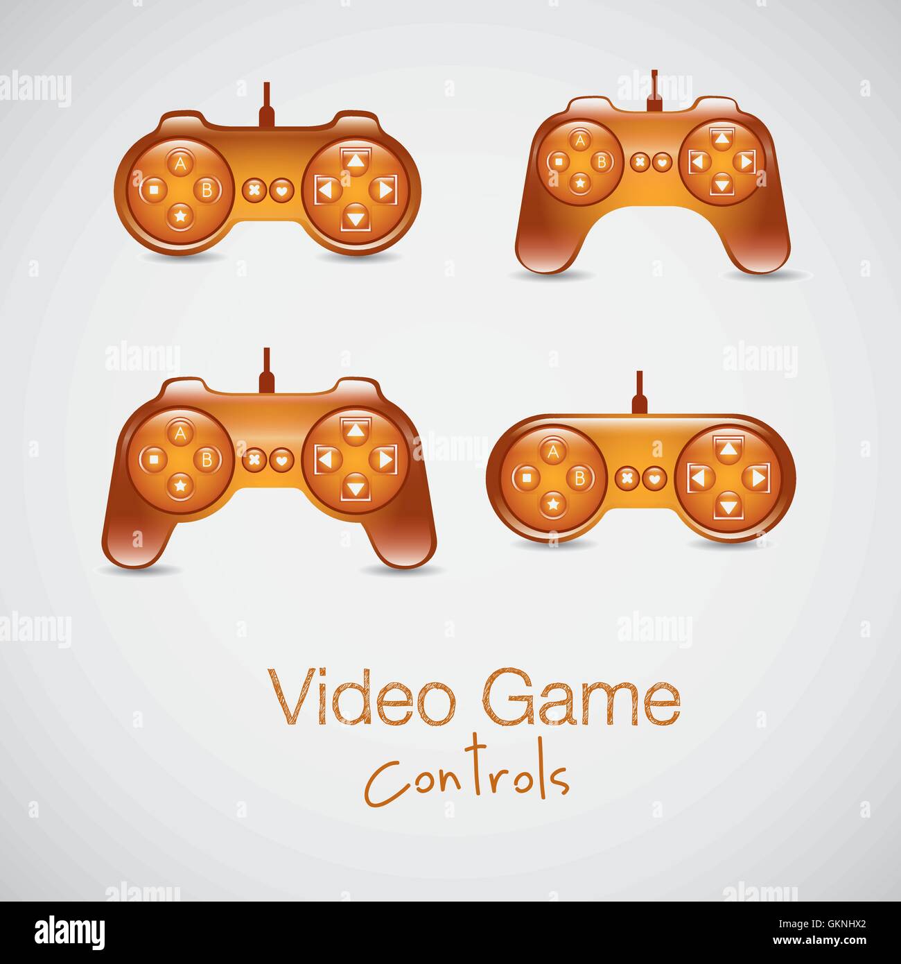 Silhouettes Jeux vidéo Illustration de Vecteur