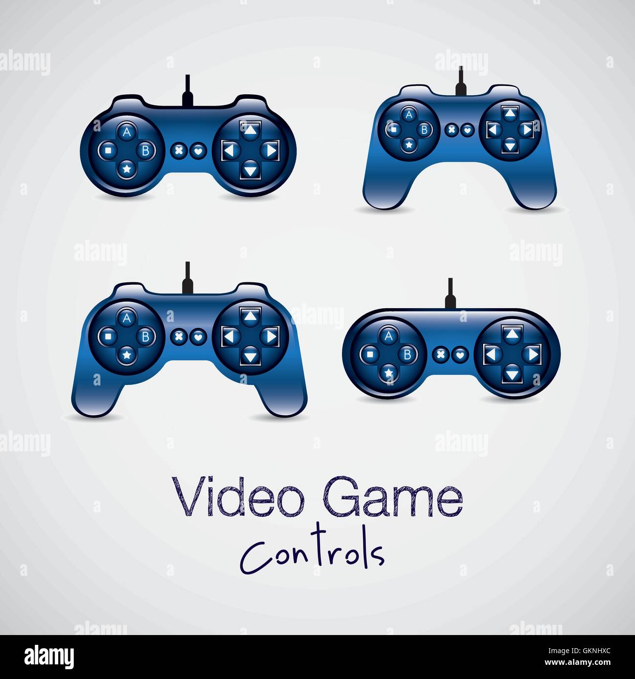 Silhouettes Jeux vidéo Illustration de Vecteur