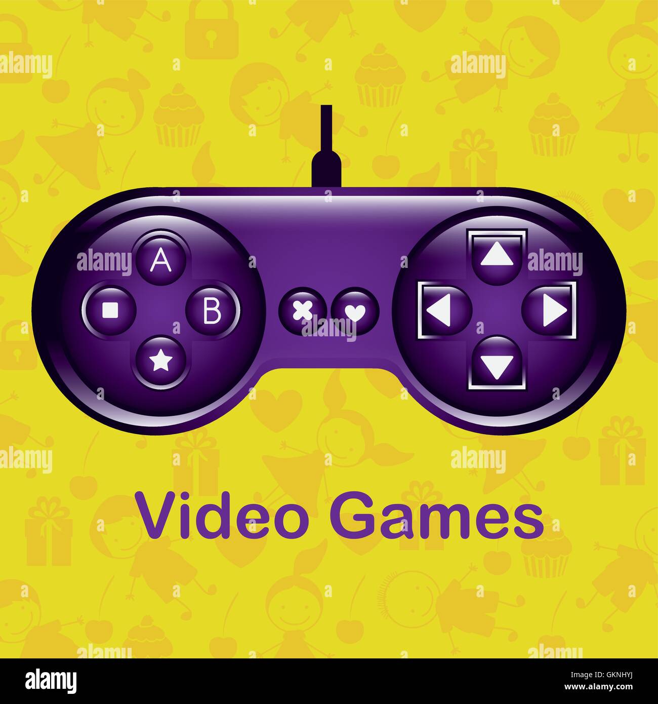 Silhouettes Jeux vidéo Illustration de Vecteur