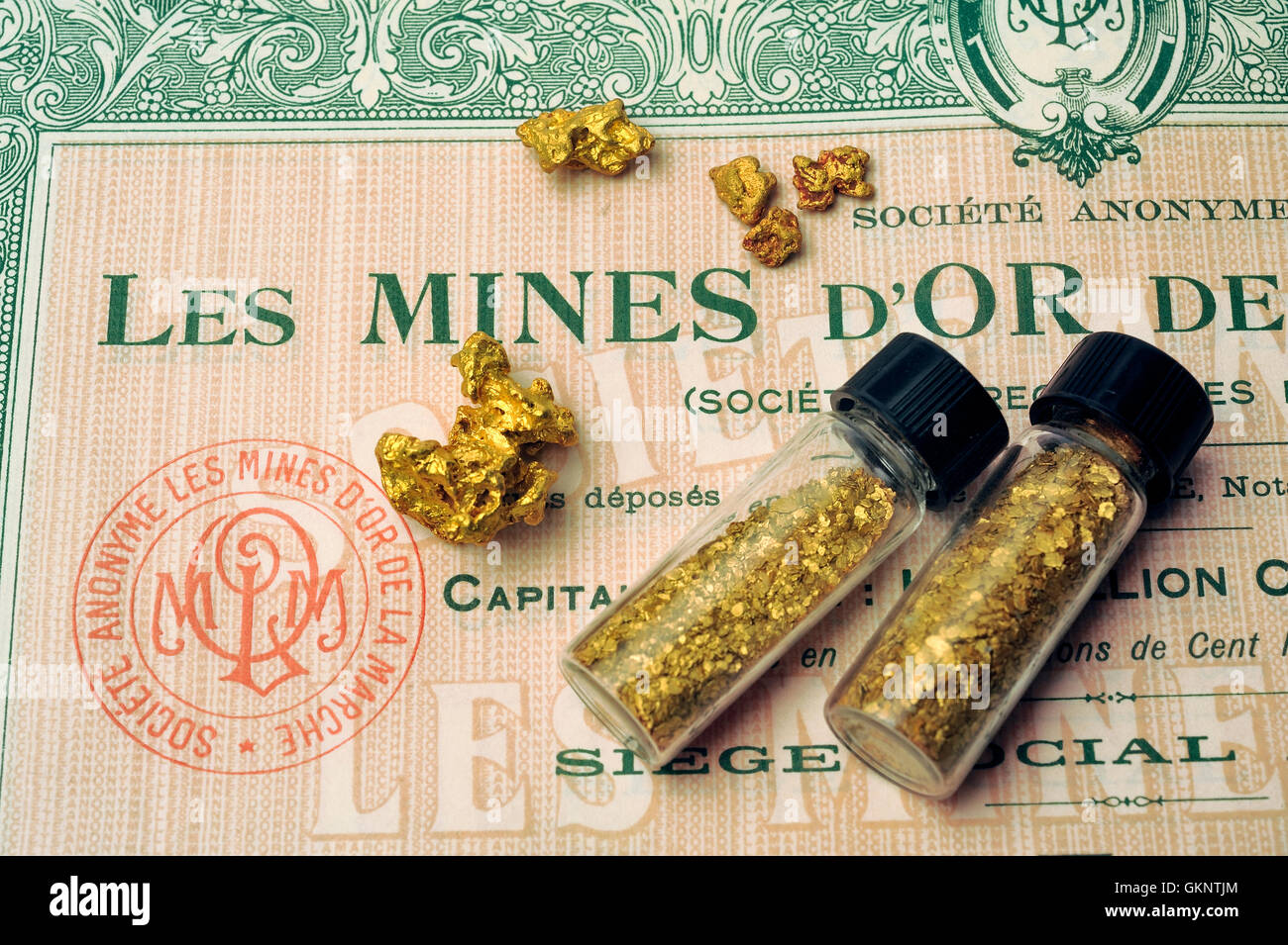 Stock sous une mine d'or française maintenant fermé depuis de nombreuses années en raison de manque de rentabilité Banque D'Images