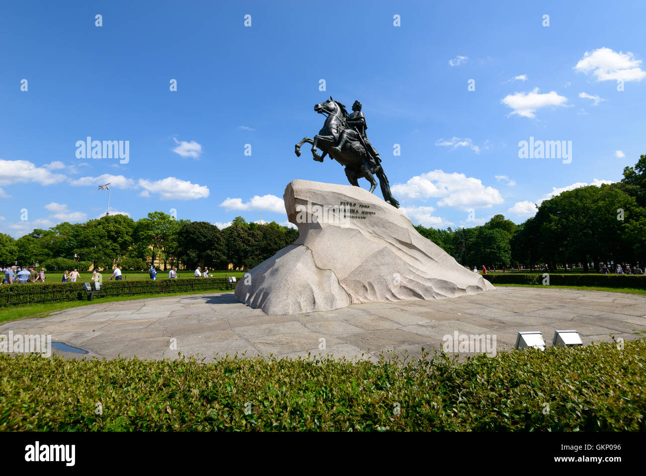 SAINT PETERSBURG, RUSSIE - 17 juin 2016 : Monument de l'empereur russe Pierre le Grand, connu sous le nom de cavalier de Bronze, Saint Pierre Banque D'Images