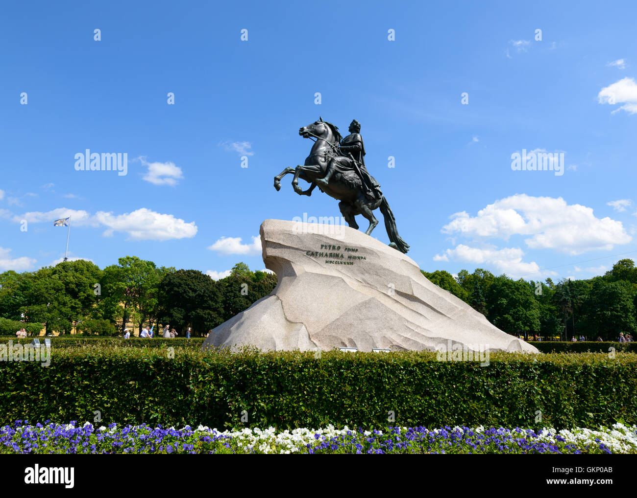 SAINT PETERSBURG, RUSSIE - 17 juin 2016 : Monument de l'empereur russe Pierre le Grand, connu sous le nom de cavalier de Bronze, Saint Pierre Banque D'Images