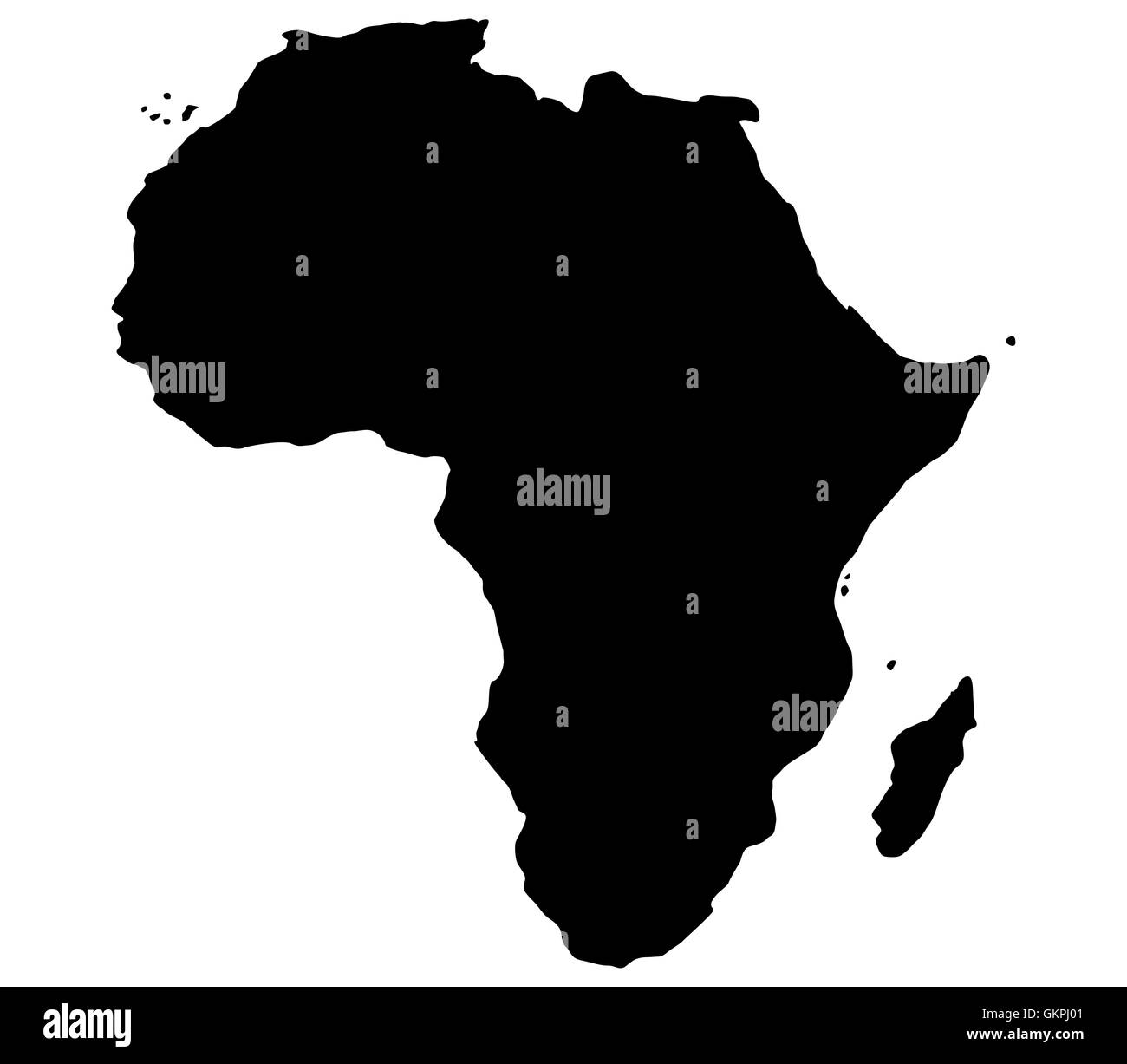 carte de l’Afrique Banque D'Images