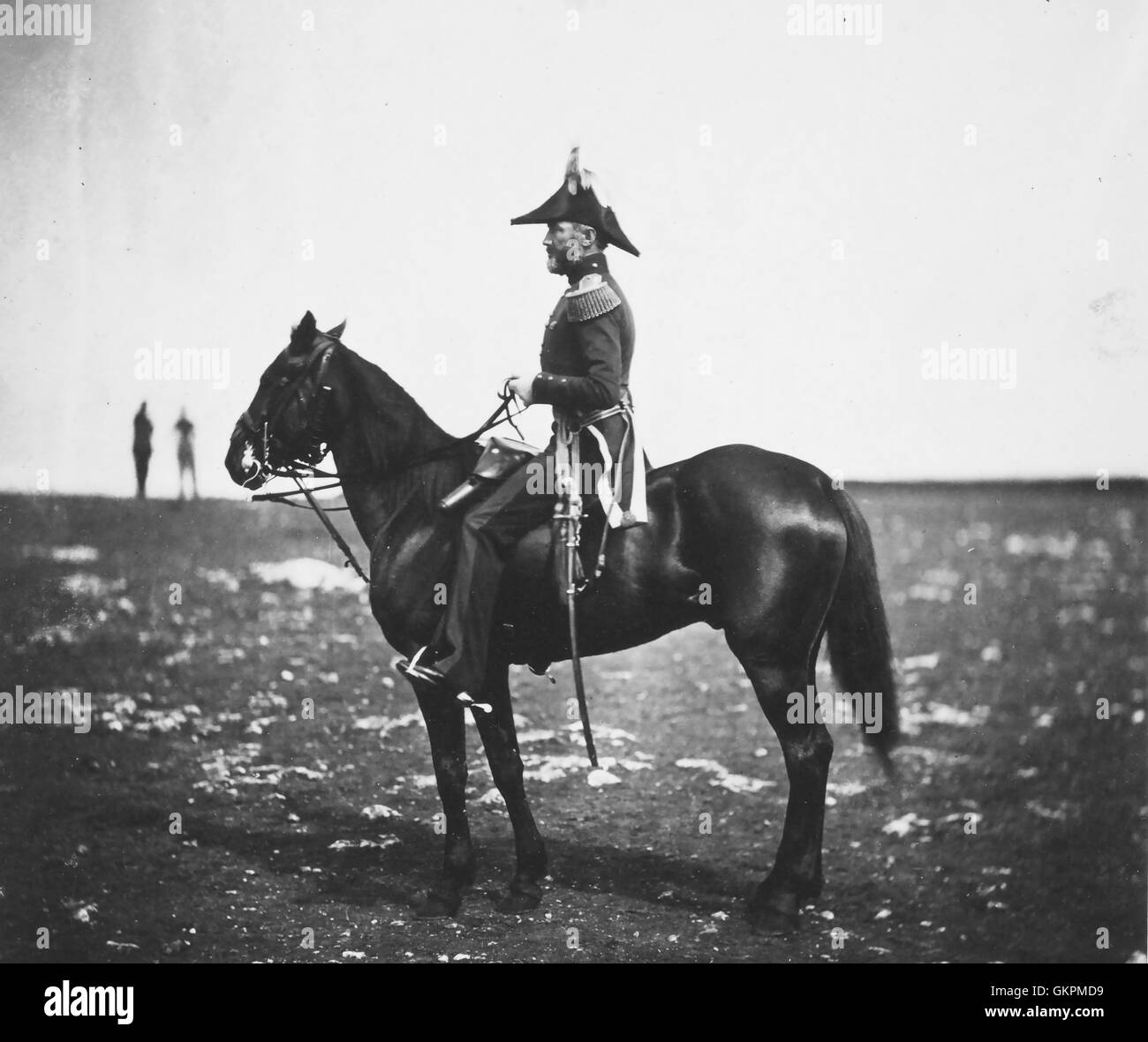 GEORGE Buller (1802-1884) Officier de l'Armée britannique en tant que chef de brigade dans la guerre de Crimée en 1854. Photo Roger Fenton Banque D'Images