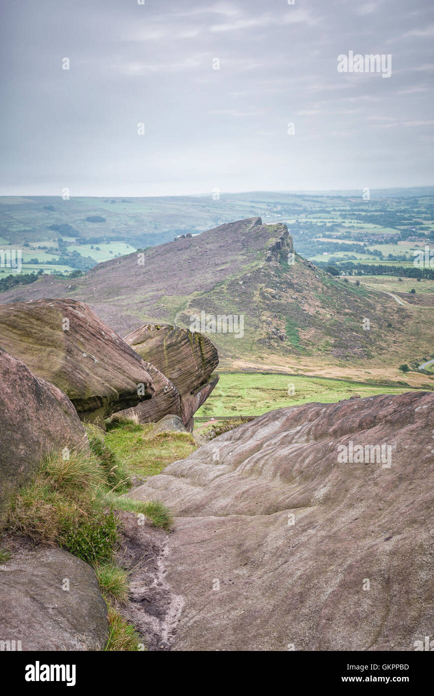 Vue du nuage dans le Peak District, dans le Derbyshire Banque D'Images