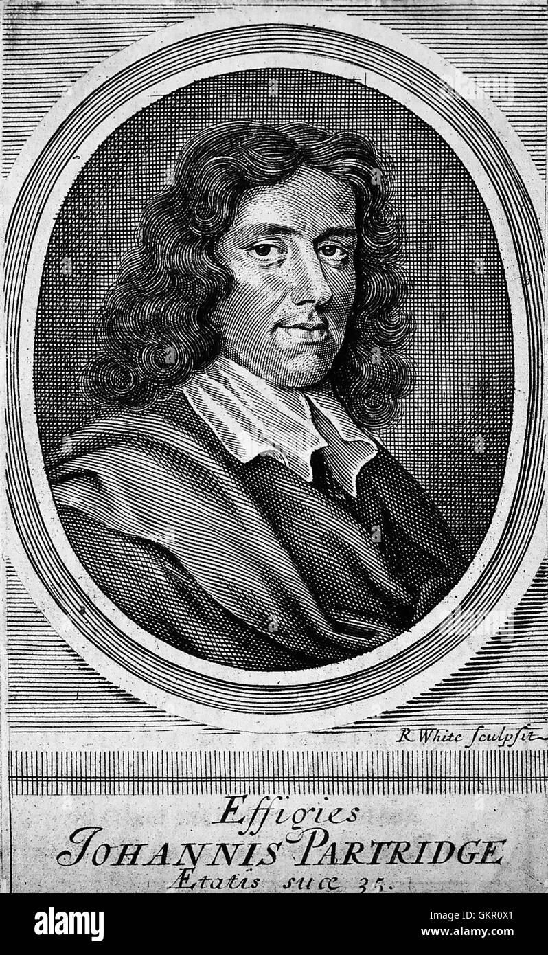 JOHN PARTRIDGE (1644-1714 ?) Anglais en ligne 1682 de l'astrologue la gravure Banque D'Images