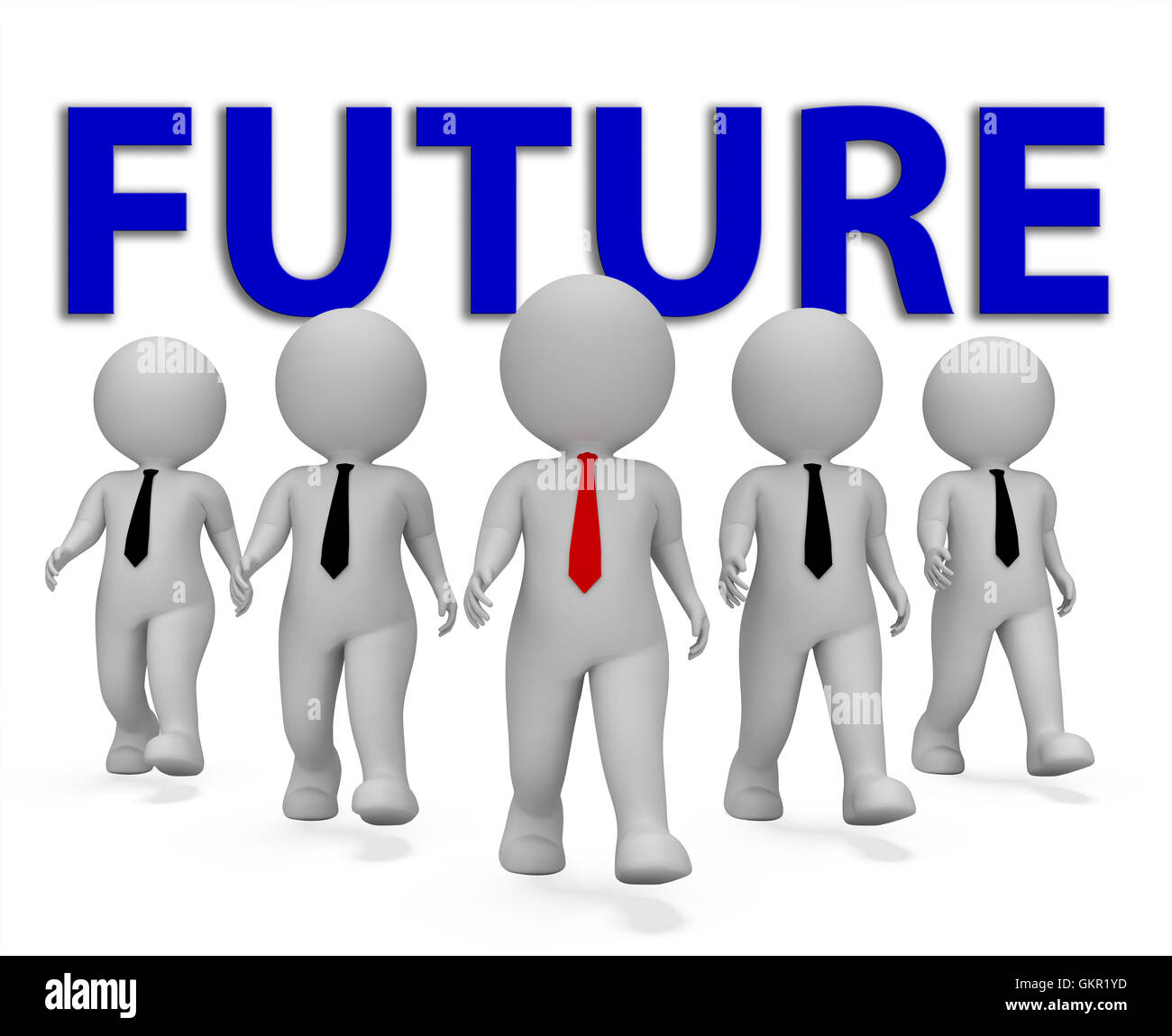 D'affaires futures prévisions montrant le rendu 3D Vision Banque D'Images