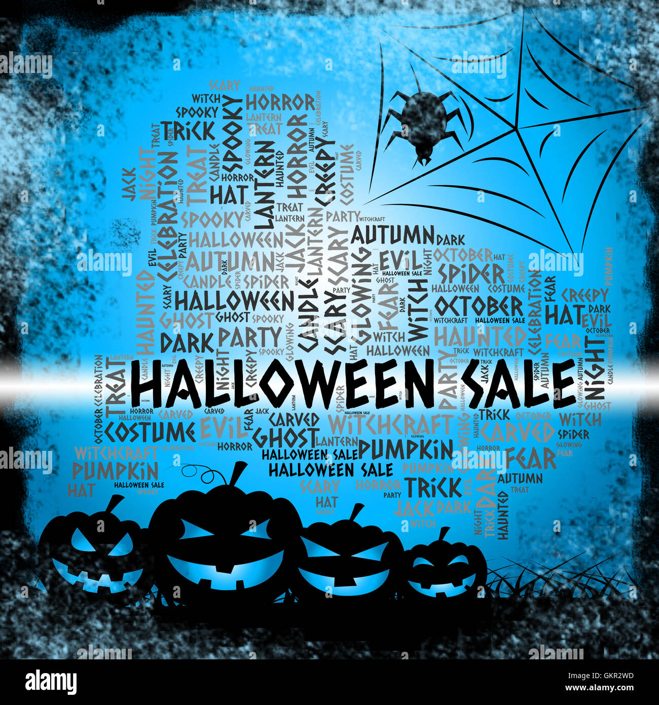 Offres spéciales Halloween signifie offrent des réductions et promotions Banque D'Images