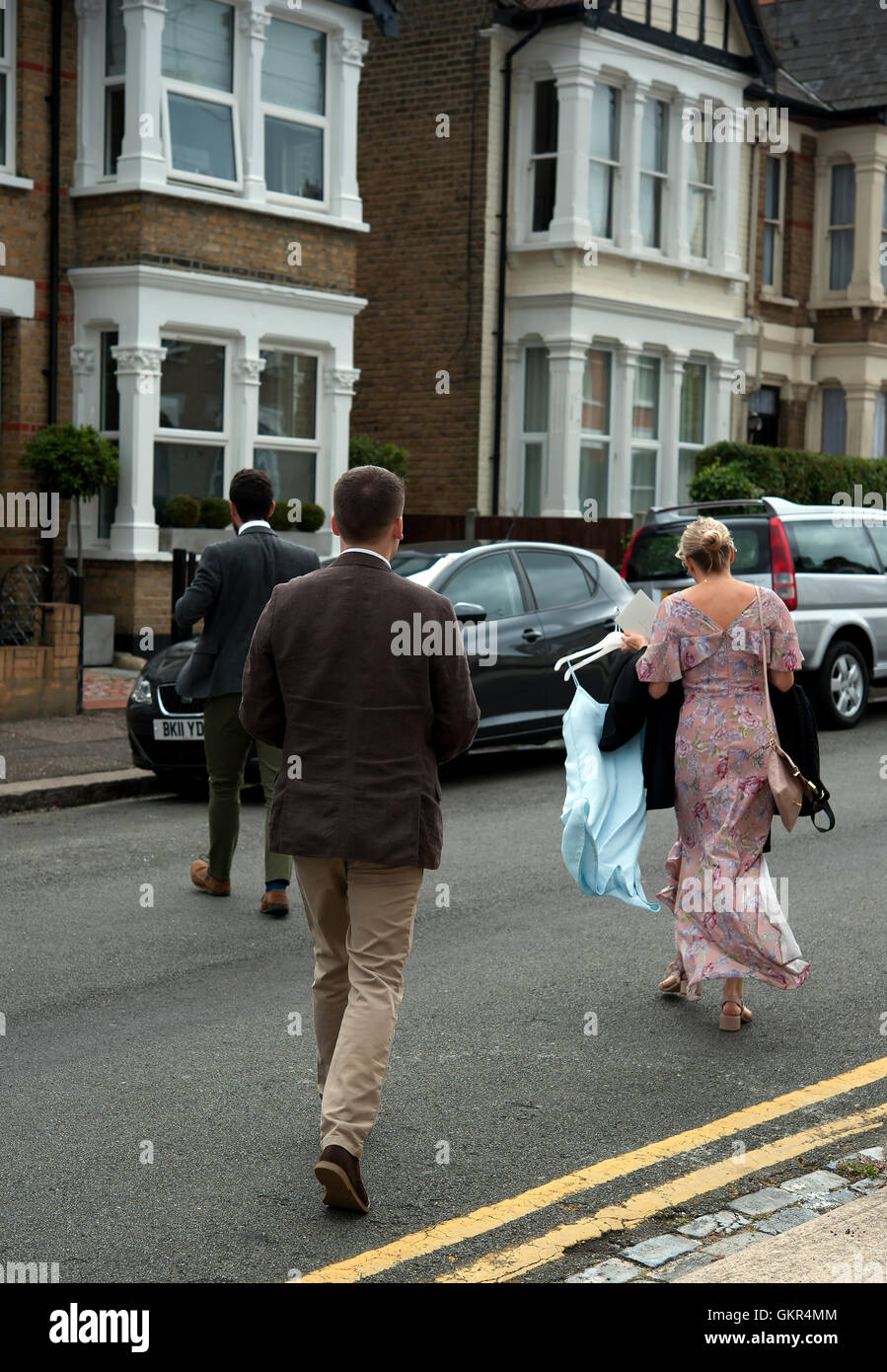 Un mariage, Leigh-on-Sea, Essex, Angleterre, Royaume-Uni Banque D'Images
