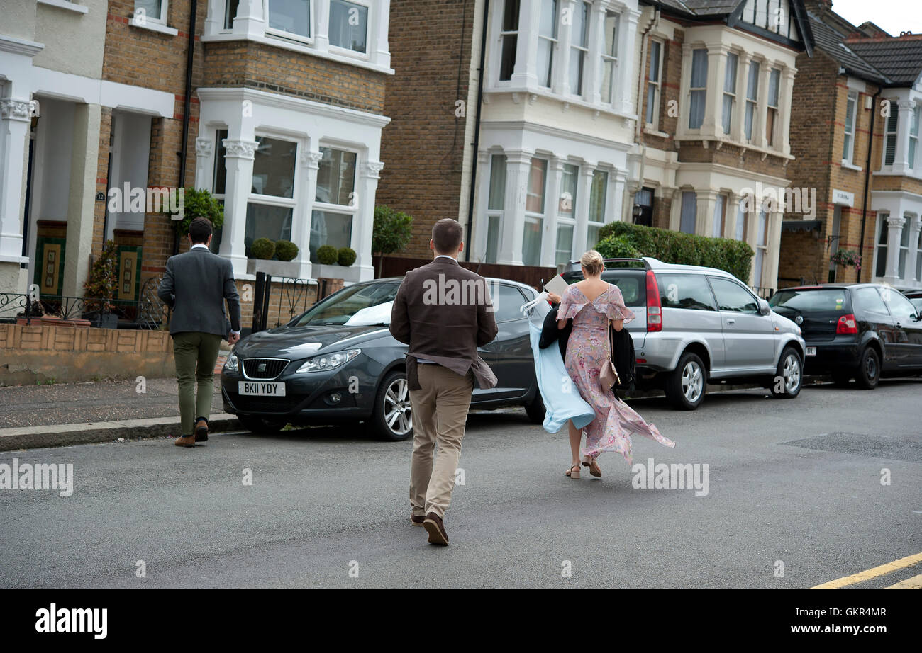 Un mariage, Leigh-on-Sea, Essex, Angleterre, Royaume-Uni Banque D'Images