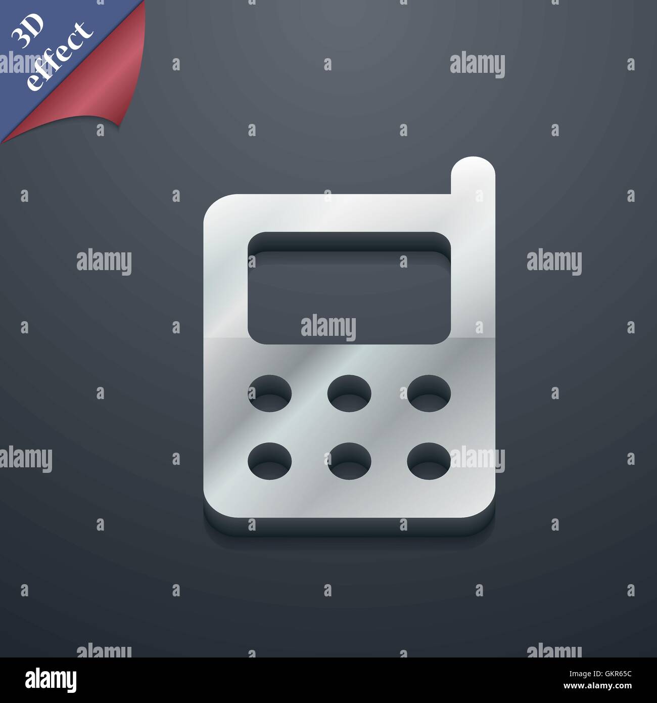 L'icône de téléphone mobile symbole. 3D genre. Design moderne et branché, avec de l'espace pour votre texte Vector Illustration de Vecteur