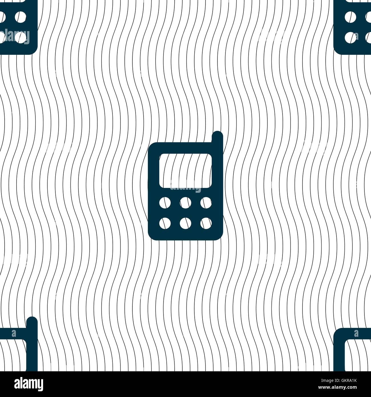 L'icône de téléphone mobile signe. Motif géométrique transparente avec la texture. Vector Illustration de Vecteur