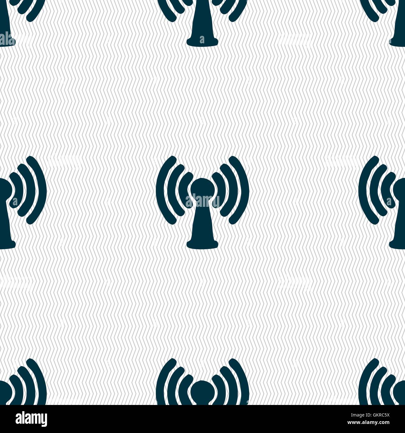 Wi-fi, icône internet signe. Motif géométrique transparente avec la texture. Vector Illustration de Vecteur