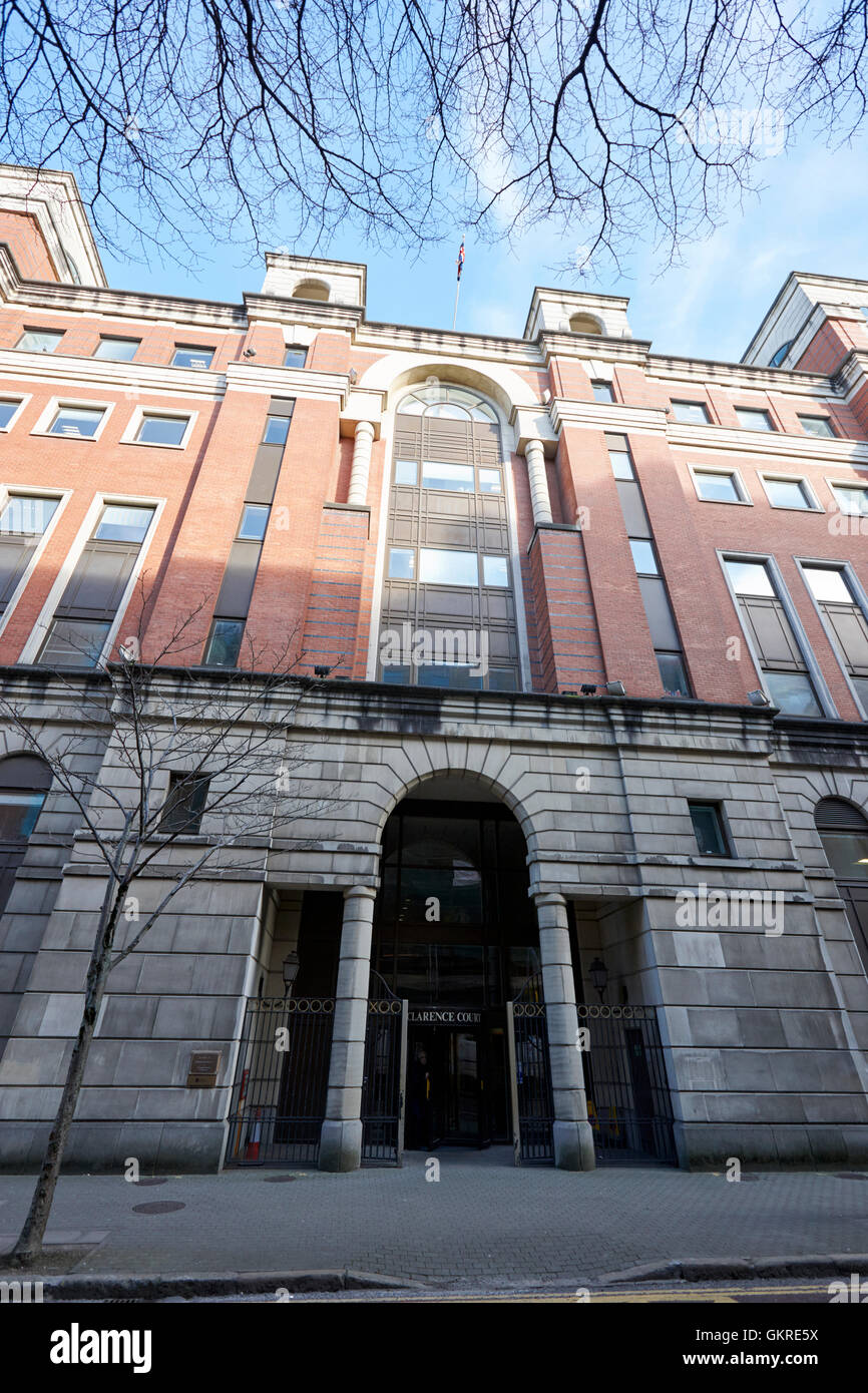 Clarence court office building, rue Adelaide belfast utilisées par divers ministères du gouvernement de l'Irlande du Nord Banque D'Images