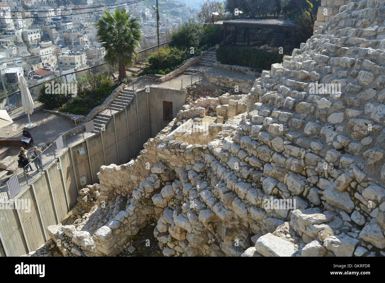 Ville de David, Jérusalem, Israël Banque D'Images