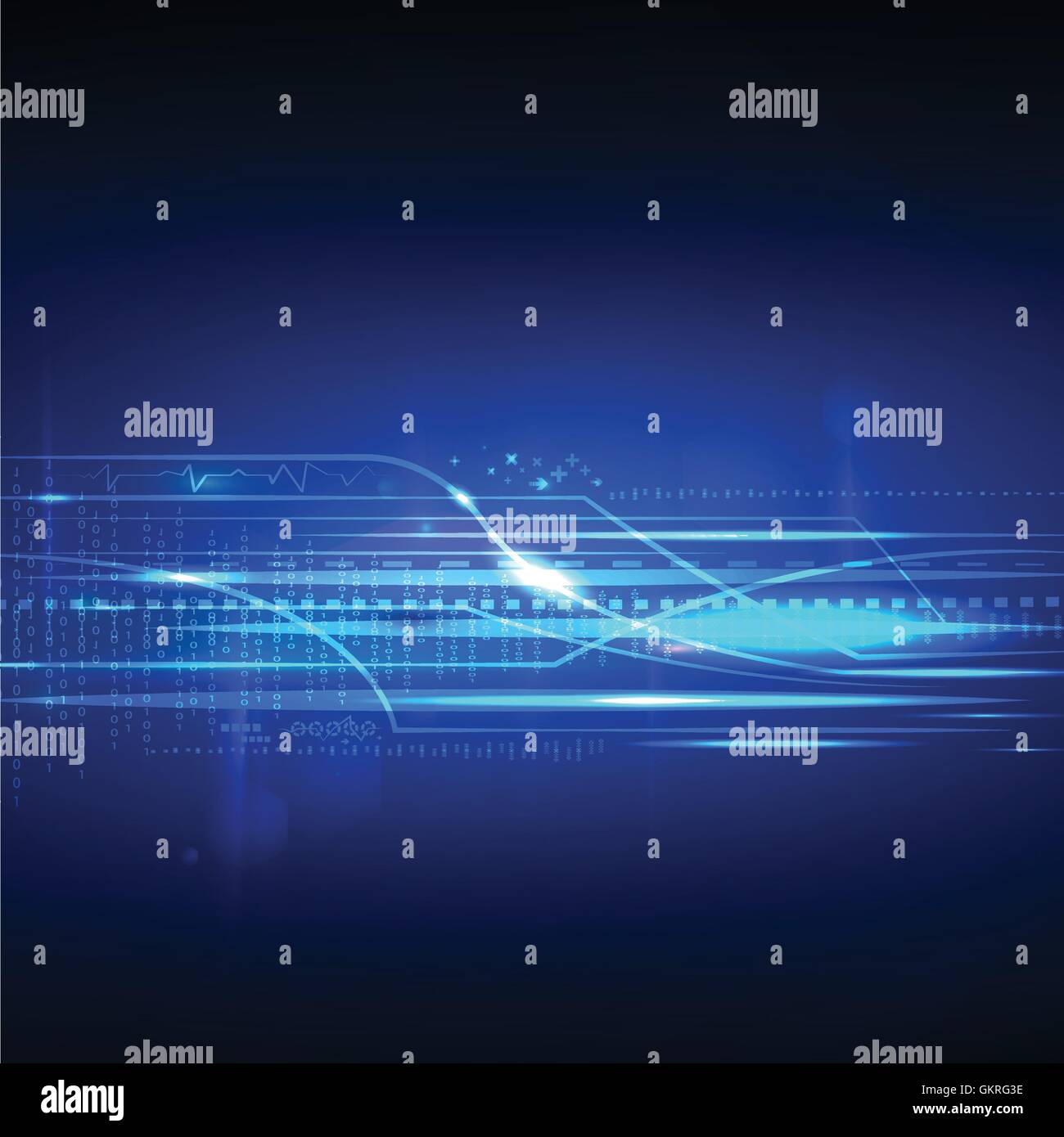 Résumé vecteur lignes numériques de la technologie de connexion d'arrière-plan Illustration de Vecteur