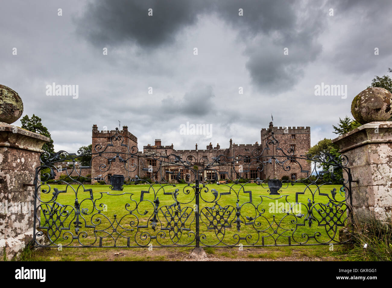 Château de Muncaster, Buchillon, Lake District, Cumbria Banque D'Images