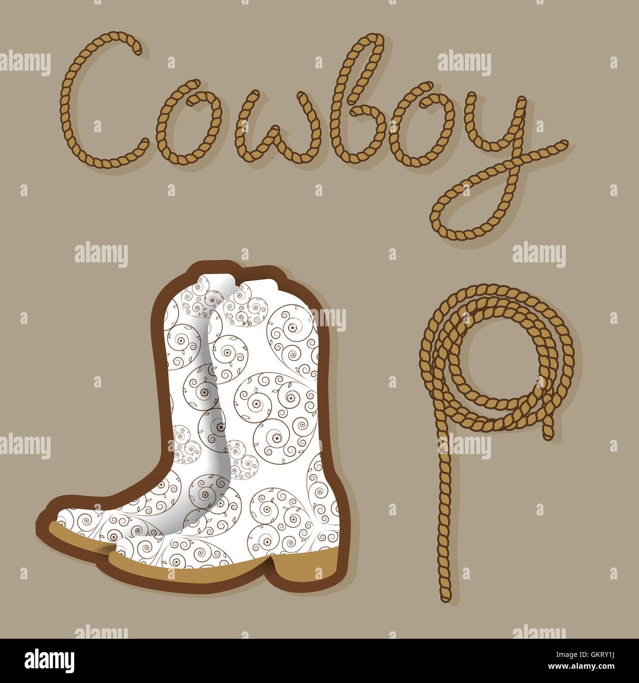L'affiche de cow-boy. Wild West en arrière-plan pour votre conception. Illustration de Vecteur