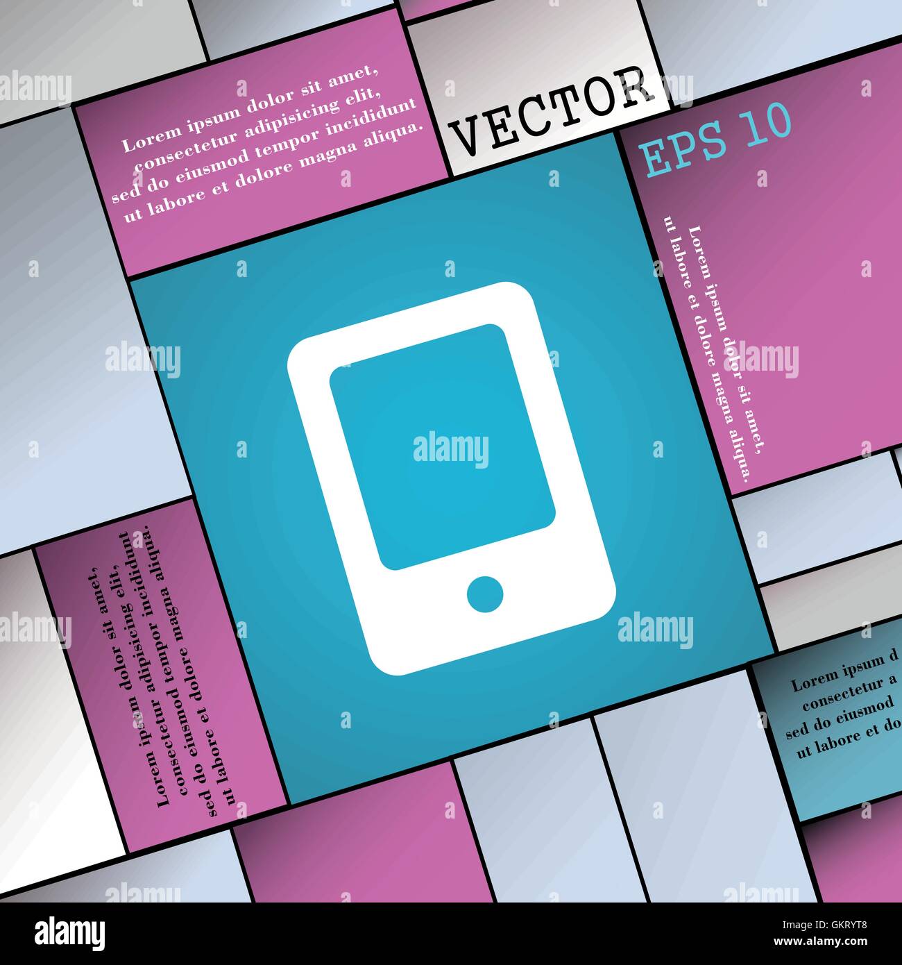 Icône tablette signe. Une télévision moderne style pour votre conception. Vector Illustration de Vecteur