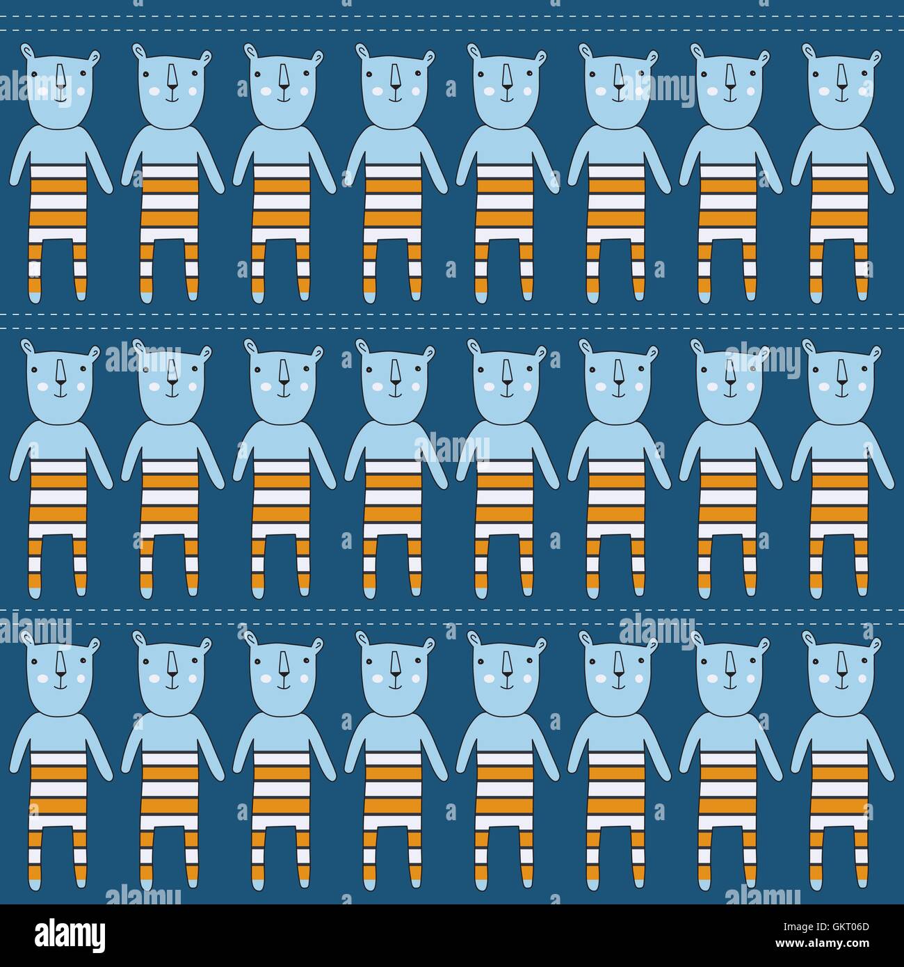 Modèle sans couture avec l'ours Illustration de Vecteur