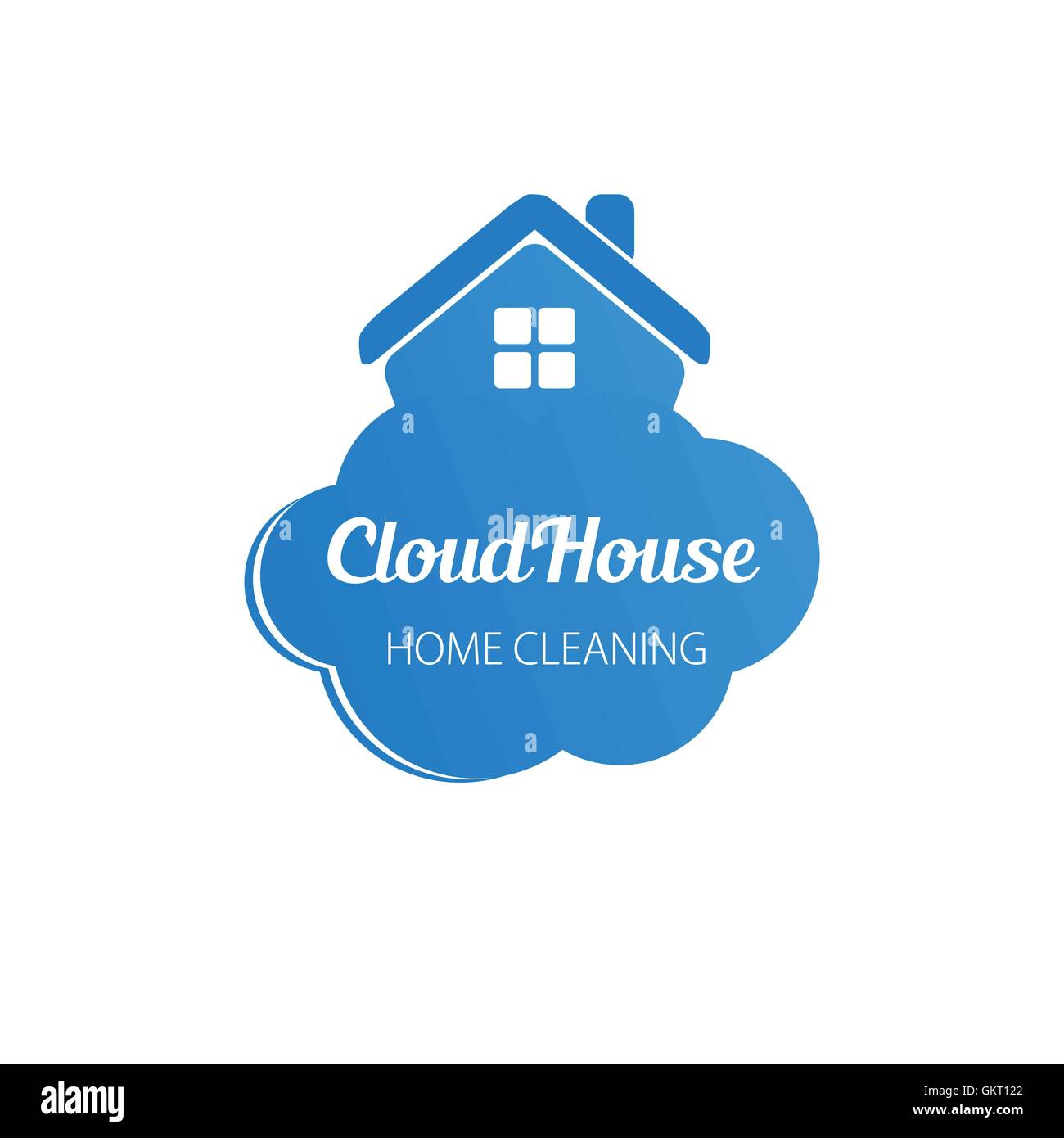 Logo d'affaires gratte-ciel nuages Illustration de Vecteur