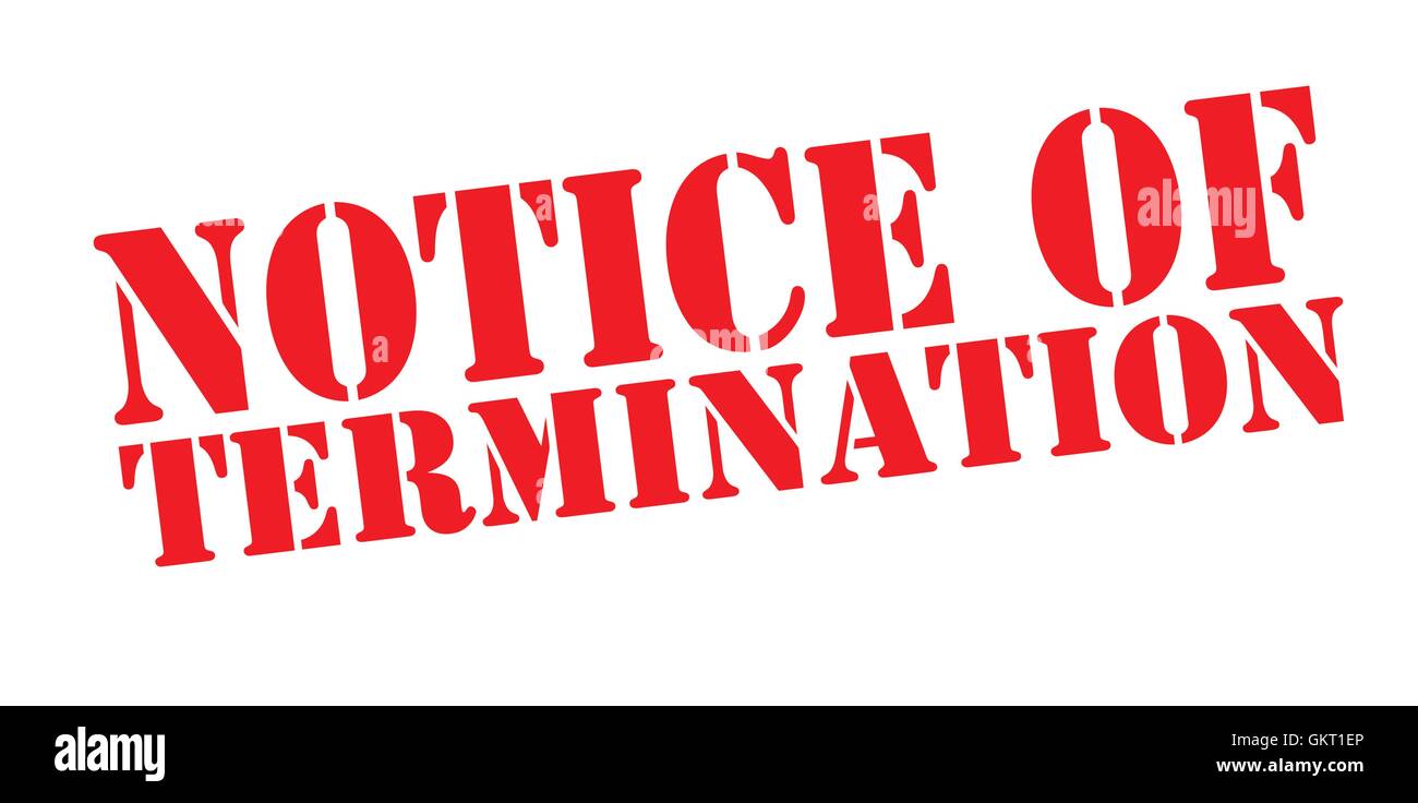 Avis de résiliation Illustration de Vecteur