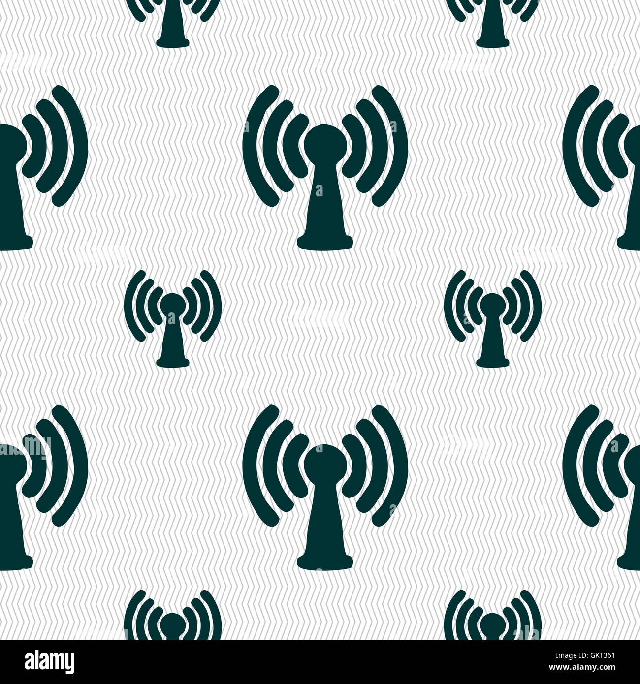 Wi-fi, icône internet signe. Motif géométrique transparente avec la texture. Vector Illustration de Vecteur