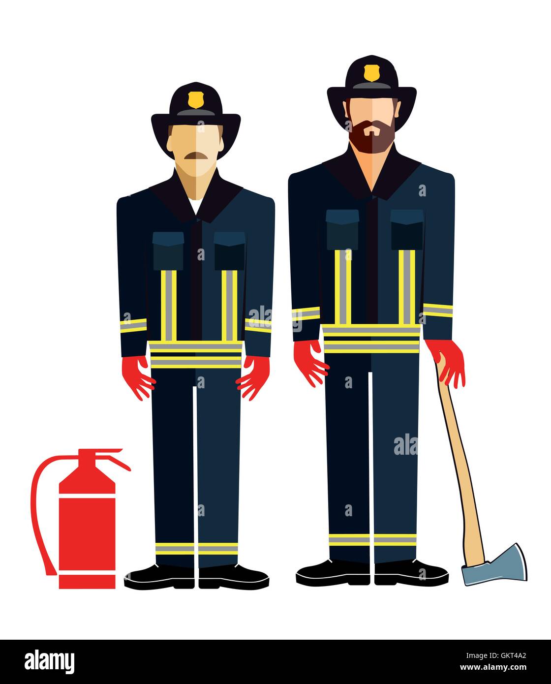 Pompiers Illustration de Vecteur