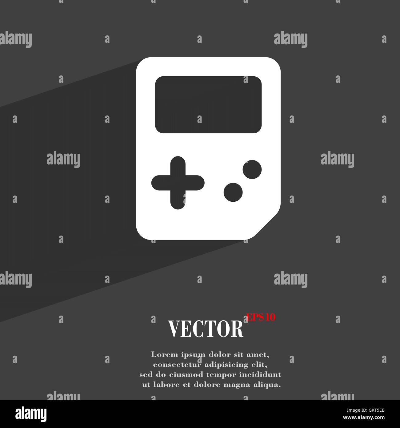 Symbole icône Tetris télévision web design moderne avec grande ombre et de l'espace pour votre texte. Vector Illustration de Vecteur