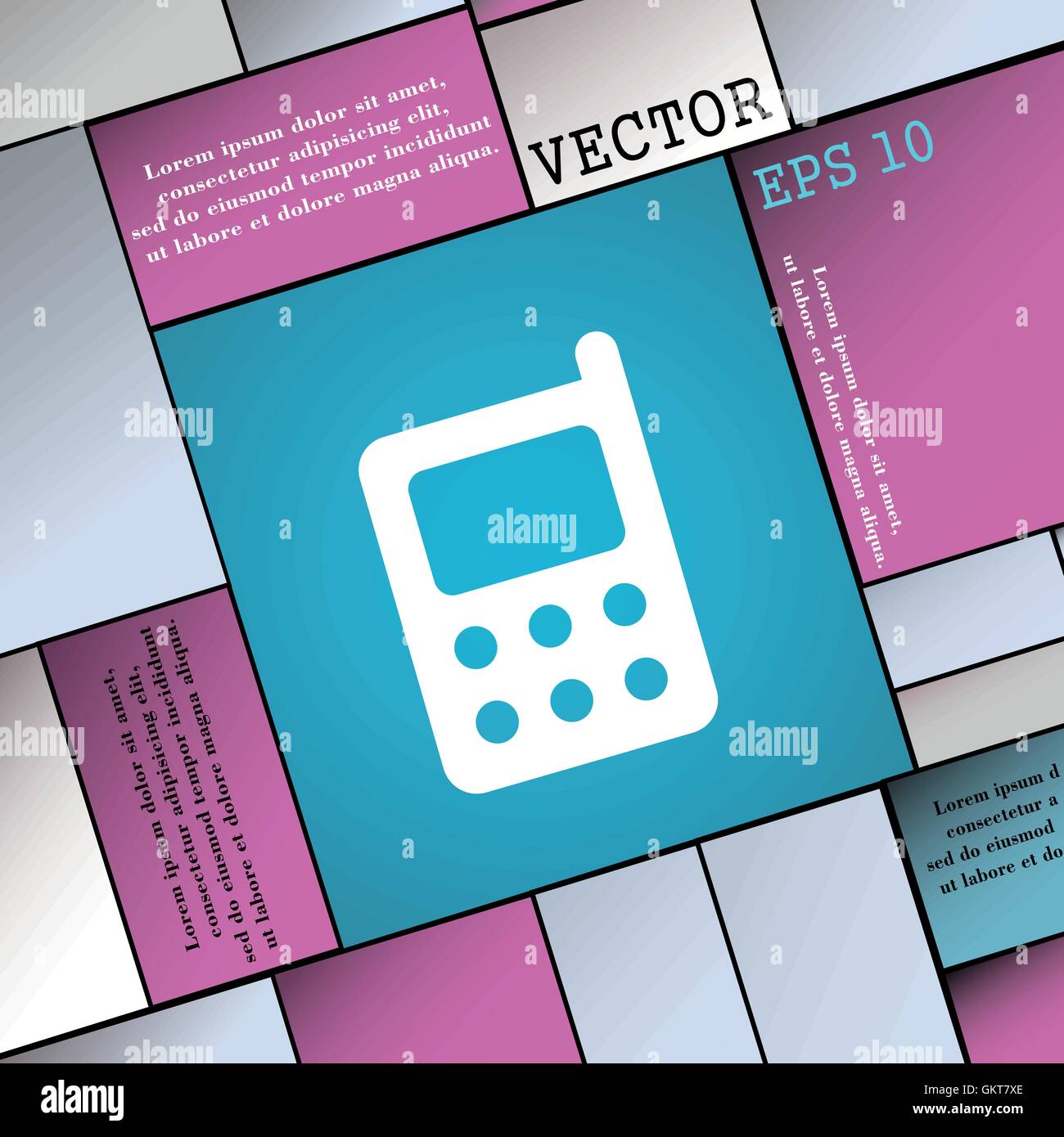 L'icône de téléphone mobile signe. Une télévision moderne style pour votre conception. Vector Illustration de Vecteur