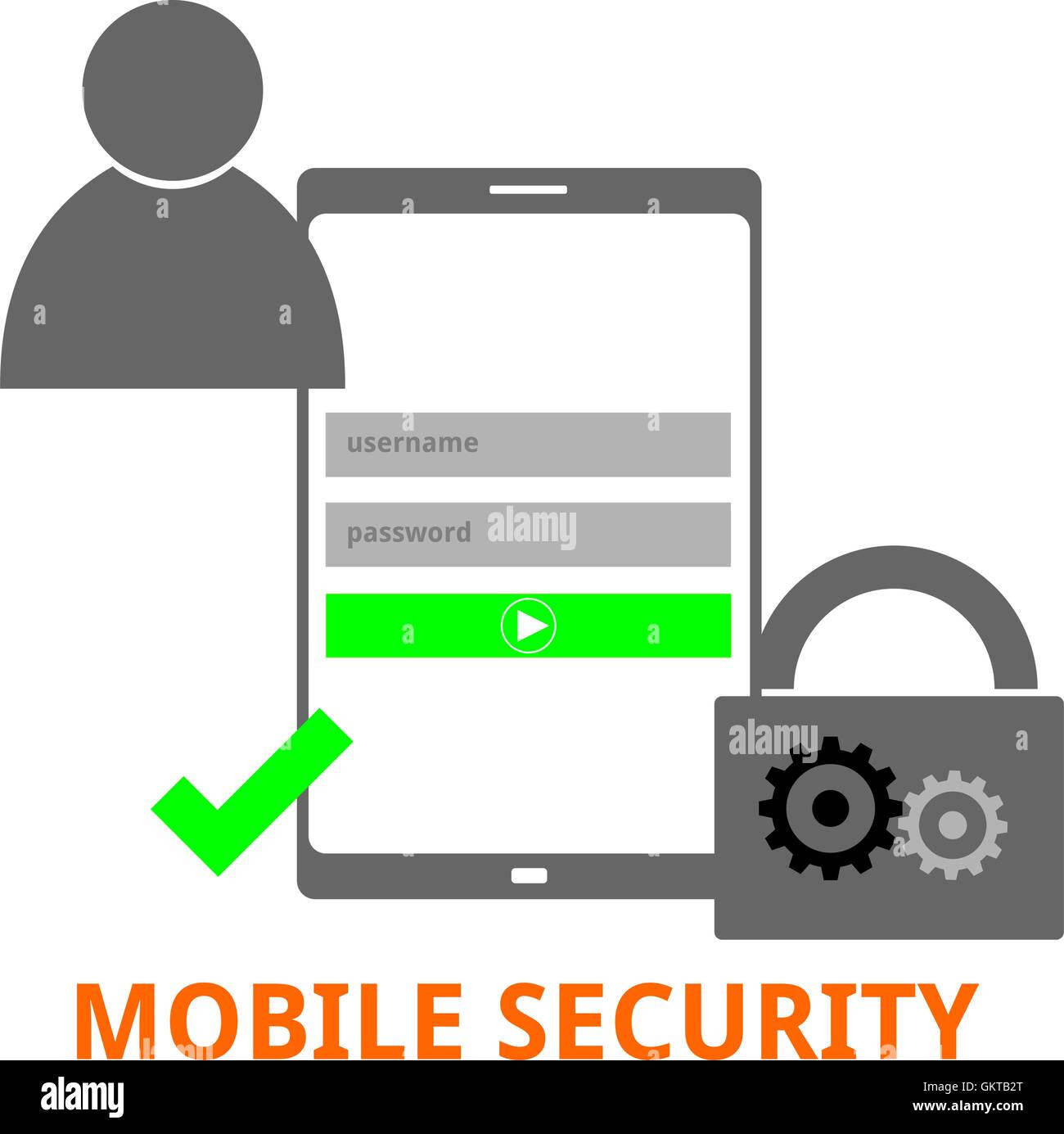 Vector - mobile security Illustration de Vecteur