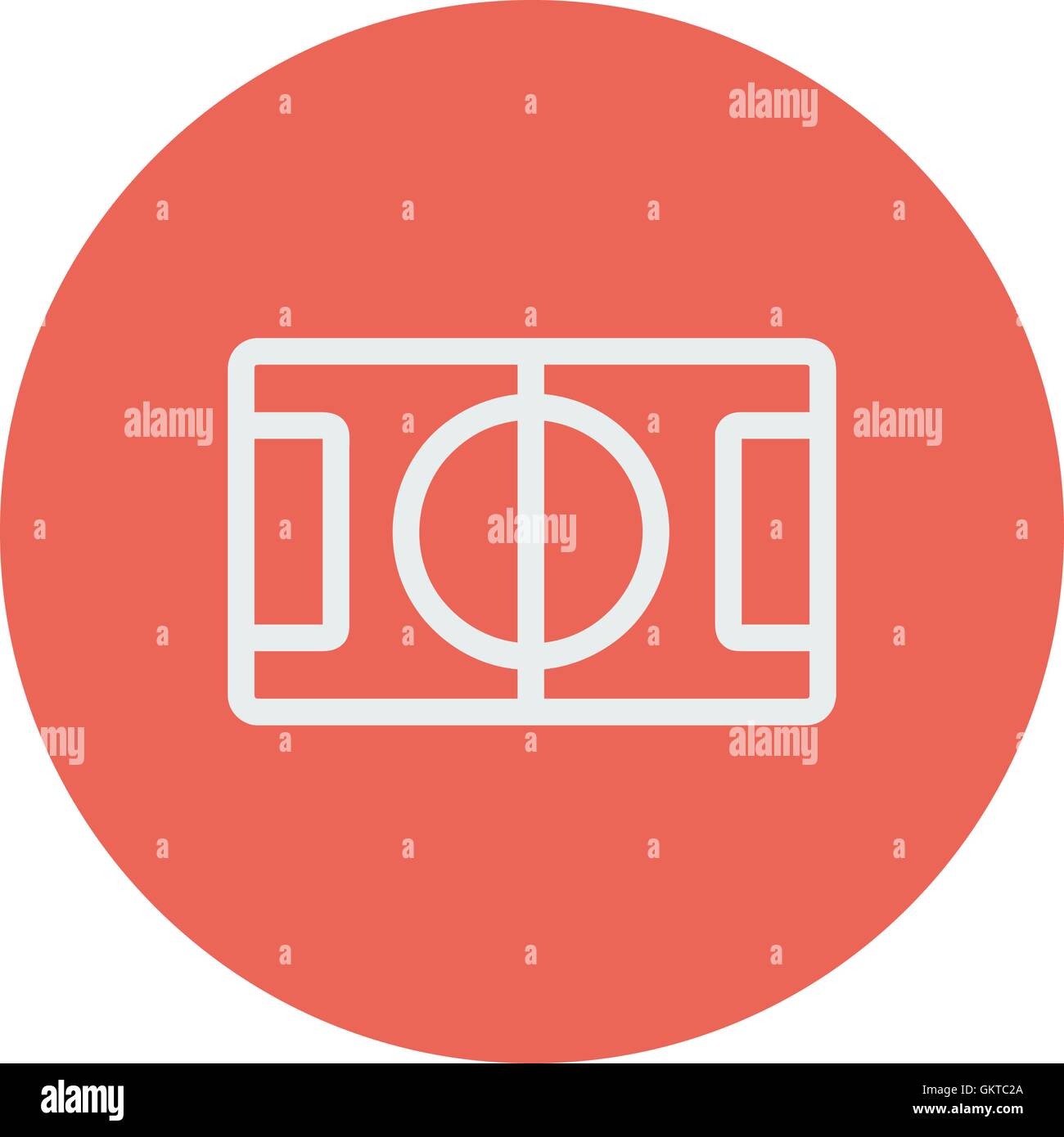 Basket-ball l'icône de la ligne mince Illustration de Vecteur