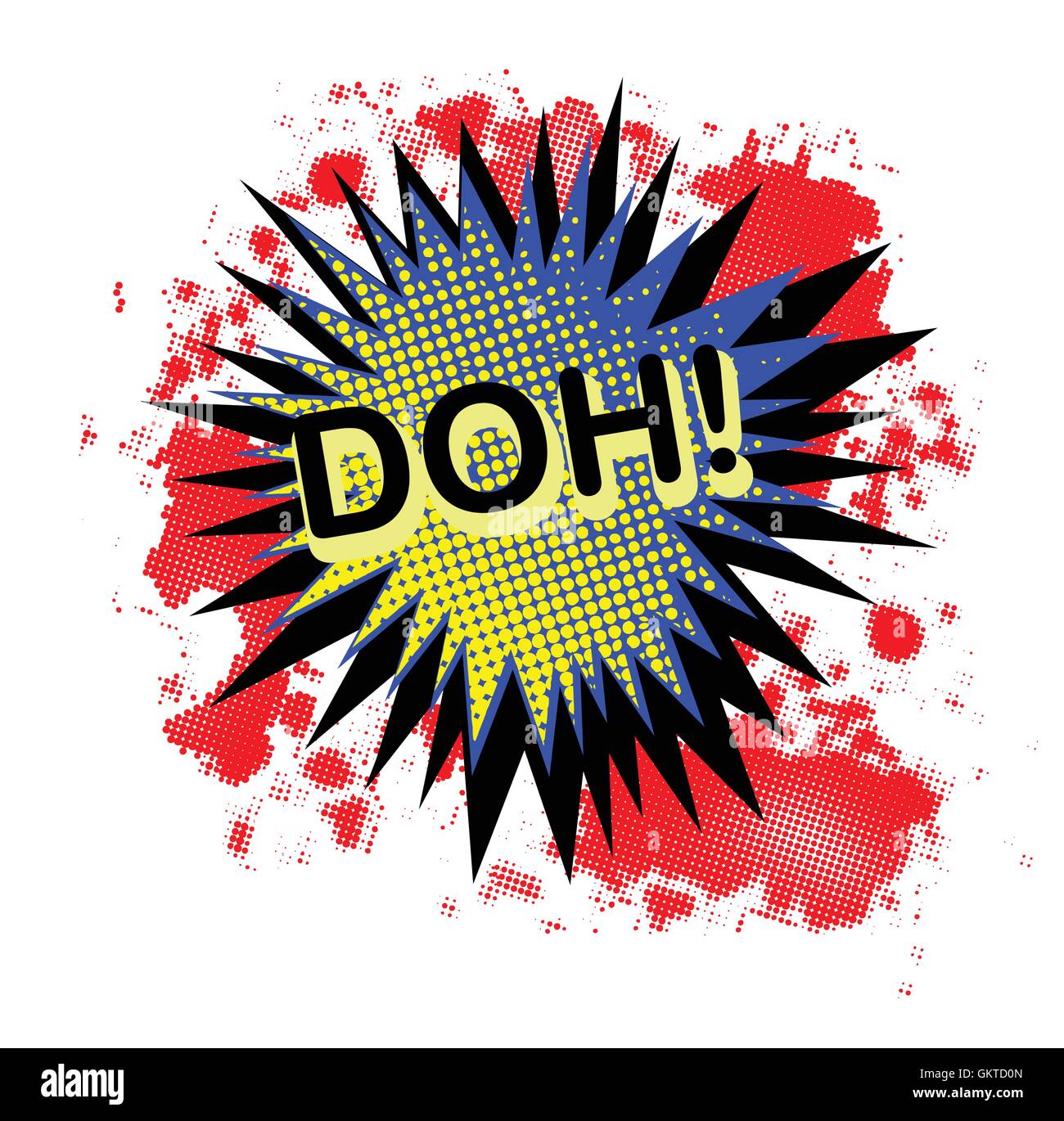 Doh Exclamation Bande dessinée Illustration de Vecteur