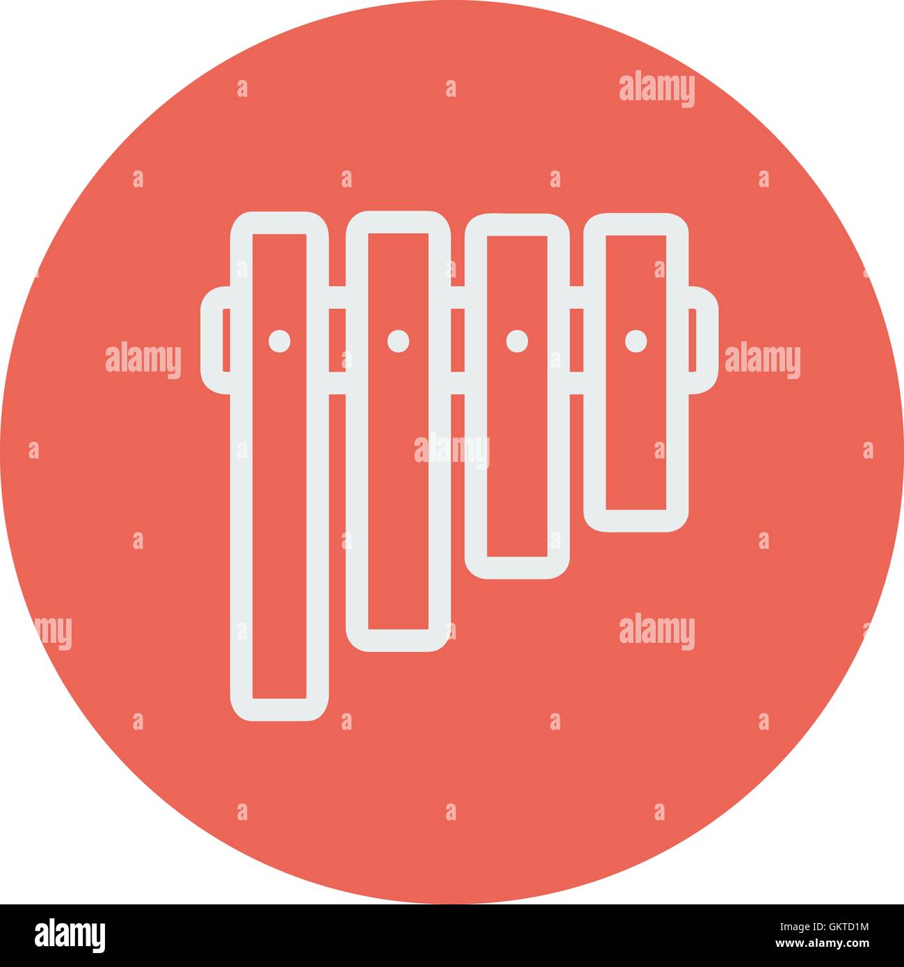 L'icône de la ligne mince Vibraphone Illustration de Vecteur