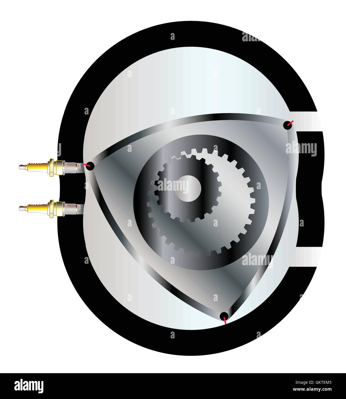 Moteur rotatif Illustration de Vecteur