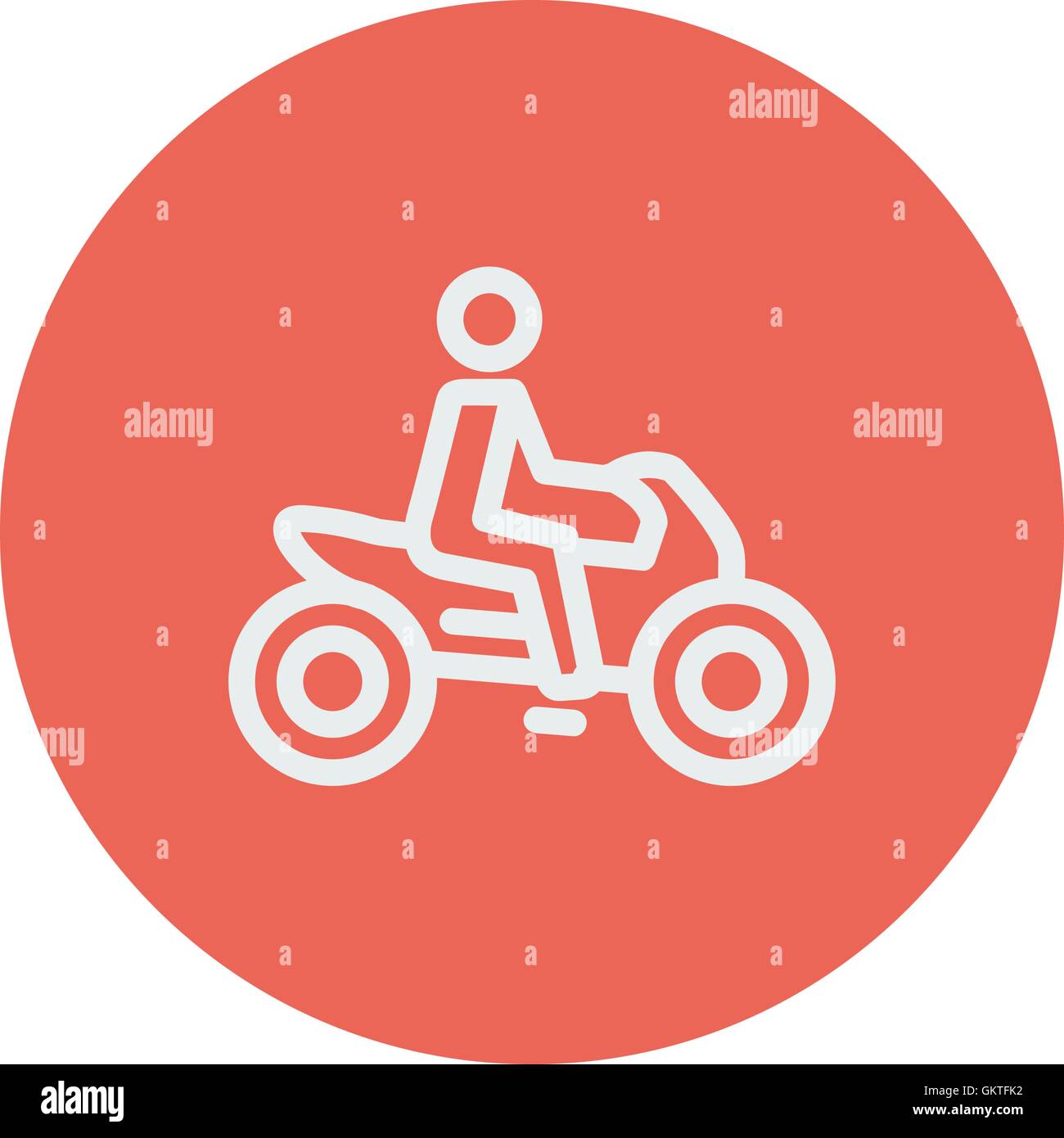 L'icône de la ligne mince moto Illustration de Vecteur