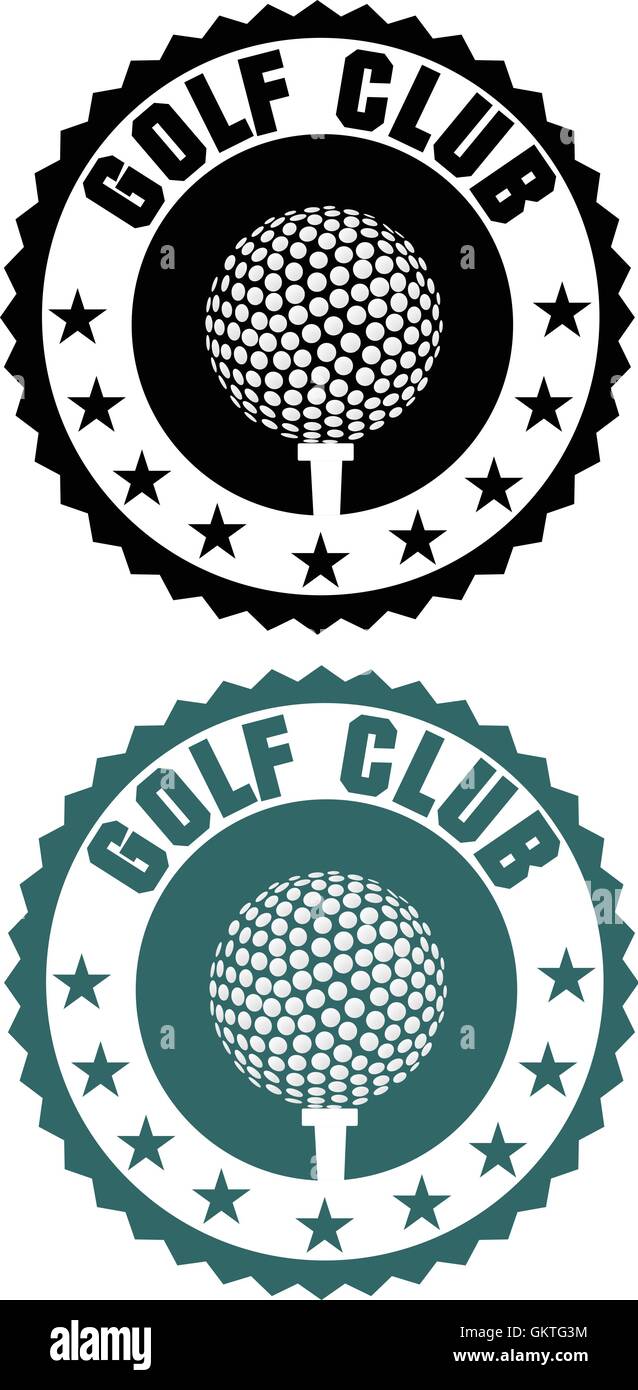 Timbre de golf club Illustration de Vecteur