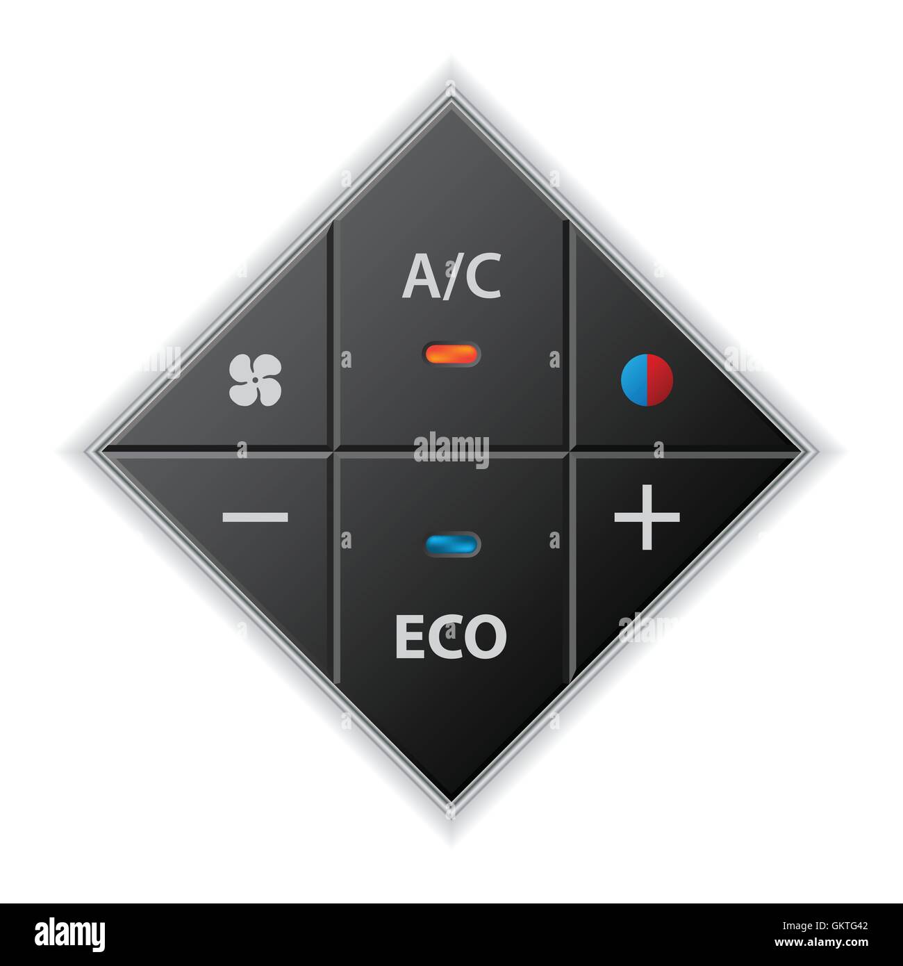 Auto voiture jauge climatronic Illustration de Vecteur