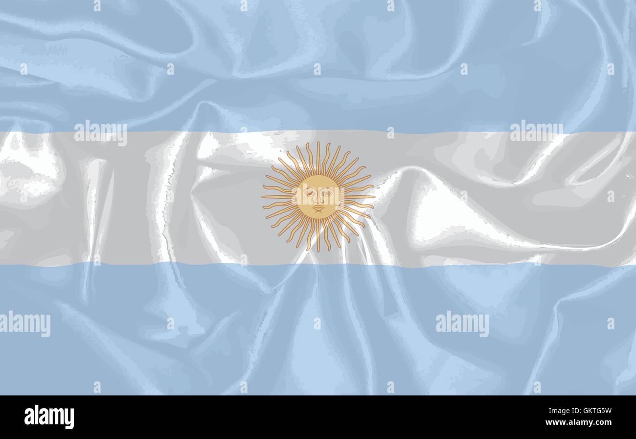 L'Argentine Drapeau de soie Illustration de Vecteur