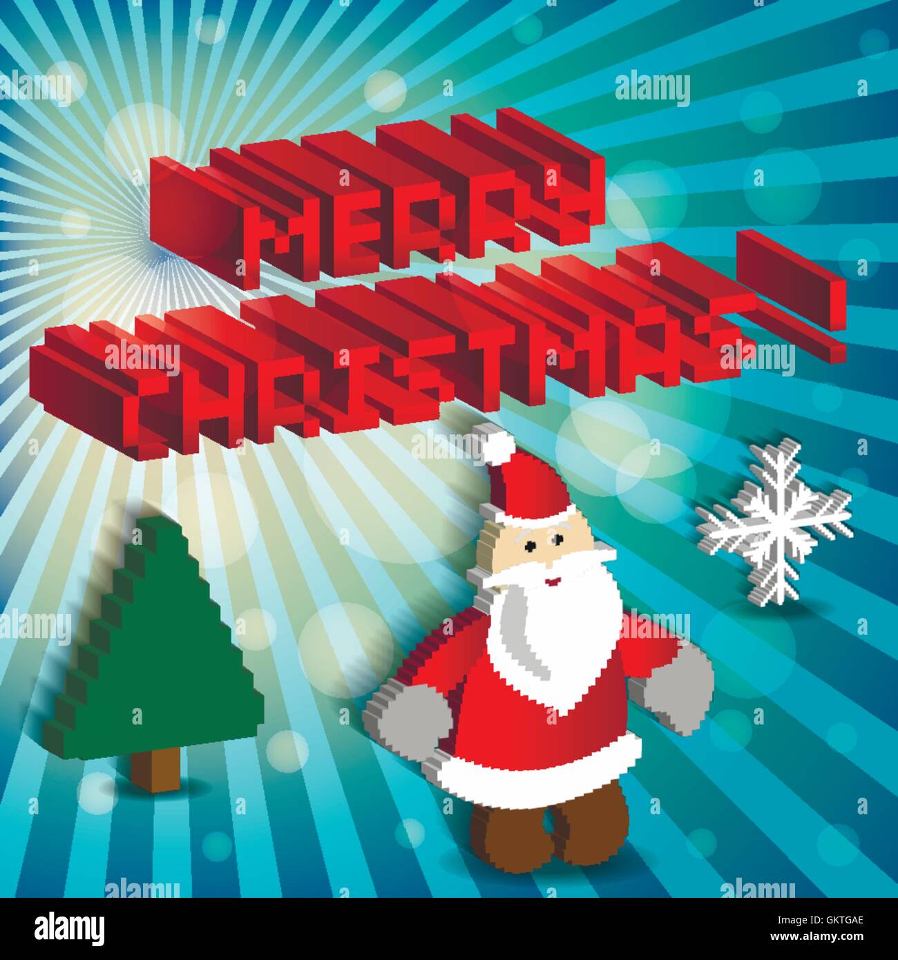 Pixel Art Ensemble Dicônes Avec Le Père Noël Vecteurs Et