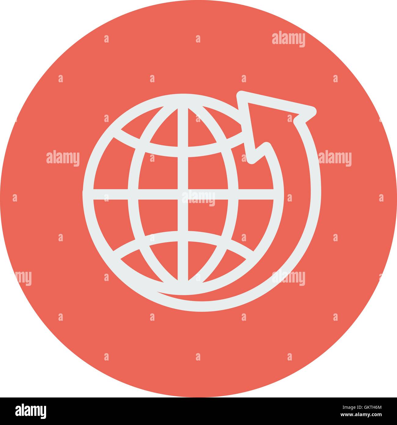 La conception de la terre, l'icône de la ligne mince Illustration de Vecteur