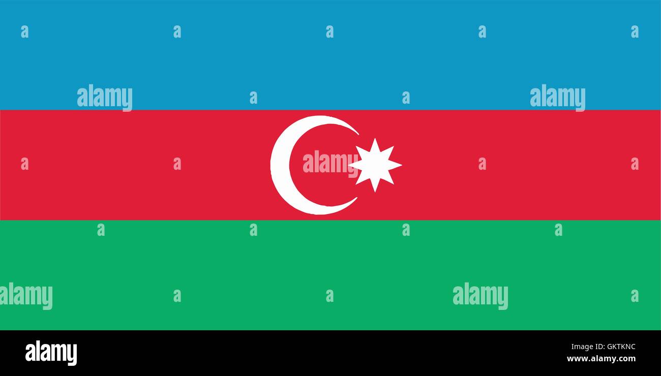 Drapeau de l’Azerbaïdjan Illustration de Vecteur