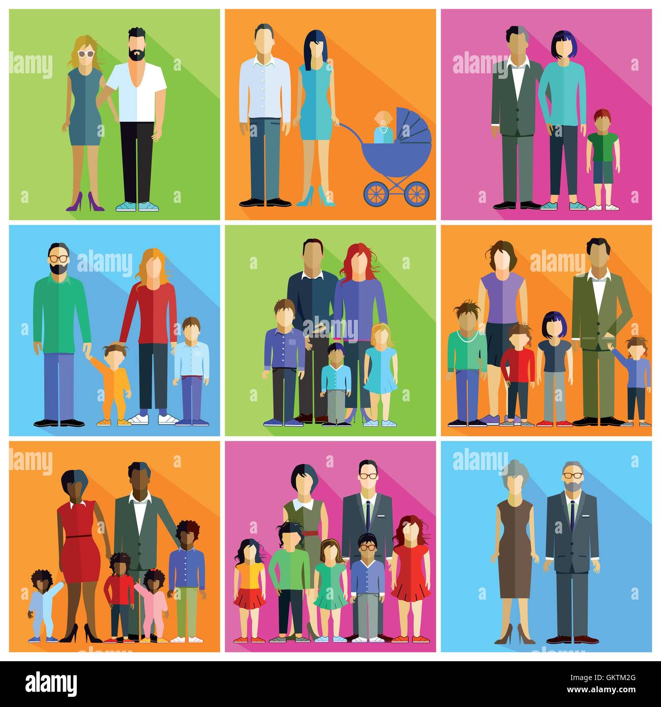femme-famille-famille-parent-parents-banque-d-images-vectorielles-alamy